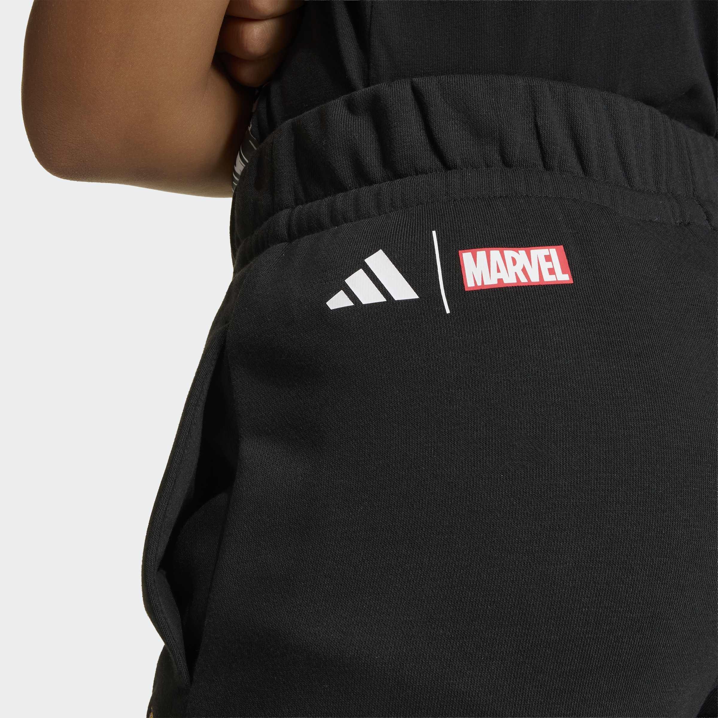 Kids Unisex Adidas Real Madrid Avengers Tracksuit Bottoms, Black, A701_ONE, large image number 3