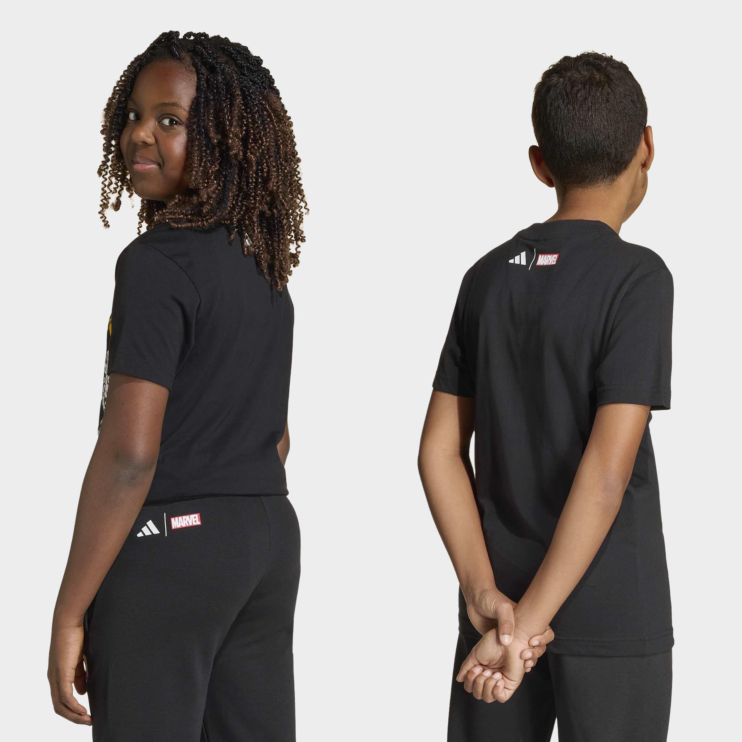 Kids Unisex Adidas Real Madrid Avengers T-Shirt, Black, A701_ONE, large image number 2