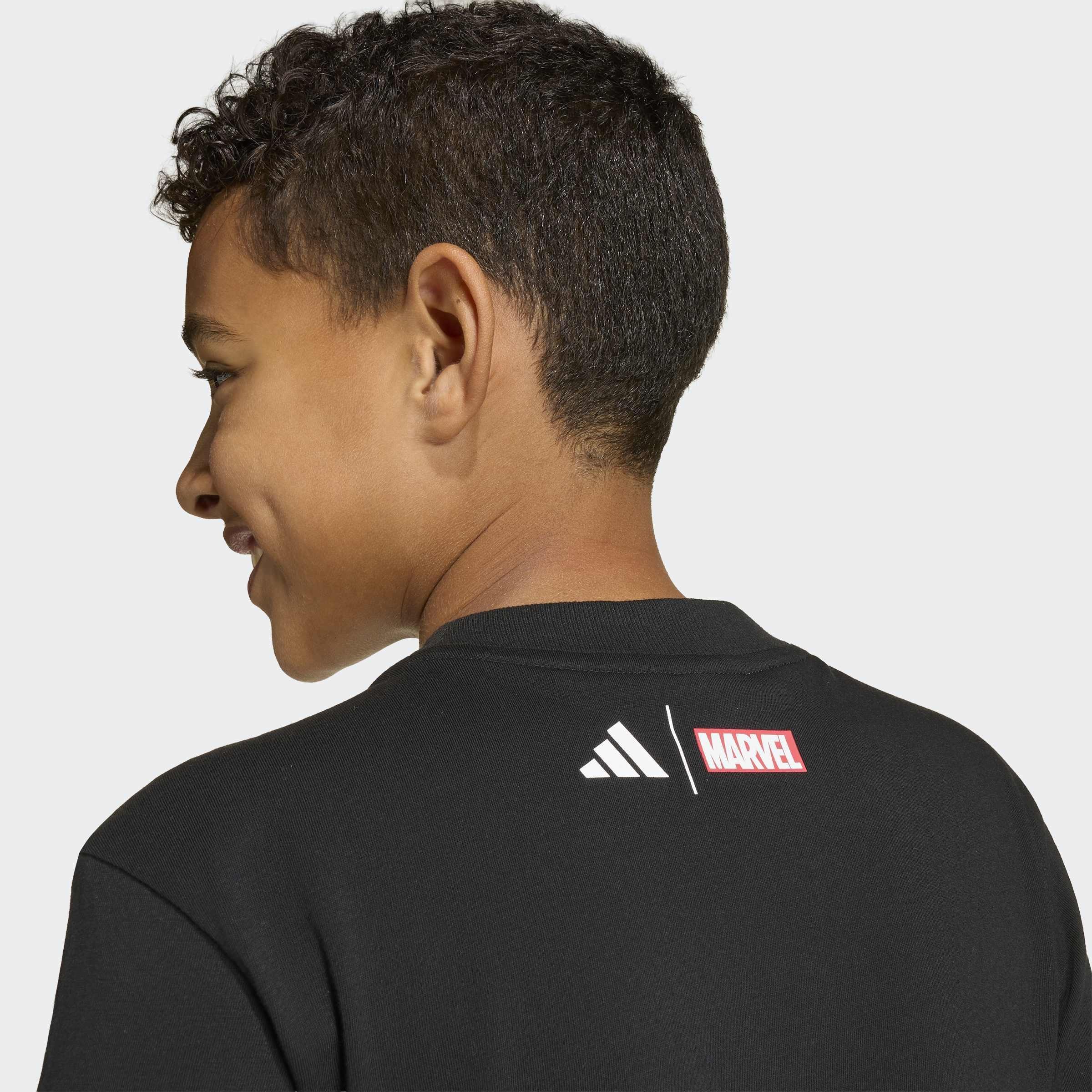 Kids Unisex Adidas Real Madrid Avengers T-Shirt, Black, A701_ONE, large image number 3