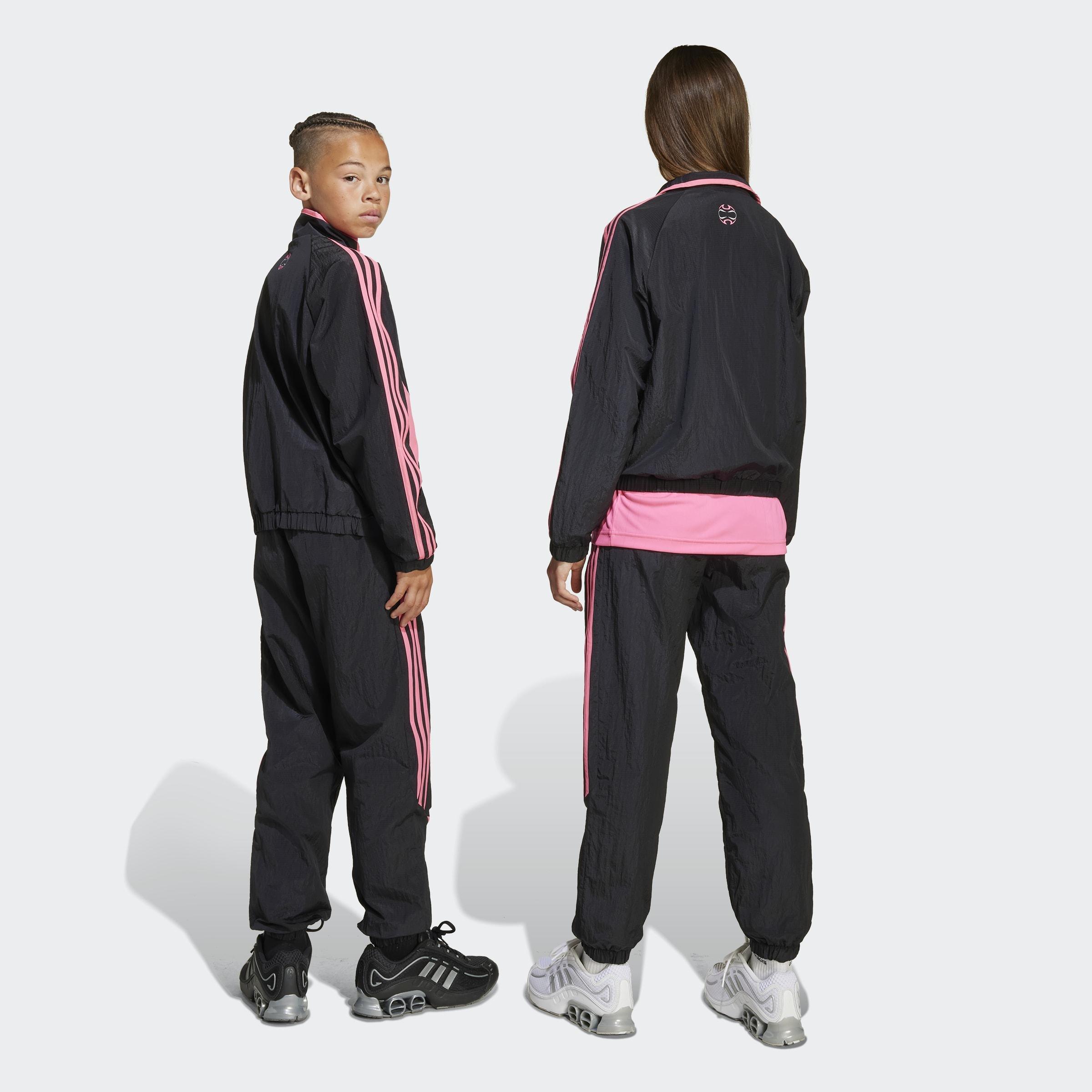Kids Unisex Teamgeist Track Tracksuit Bottoms, Black, A701_ONE, large image number 2