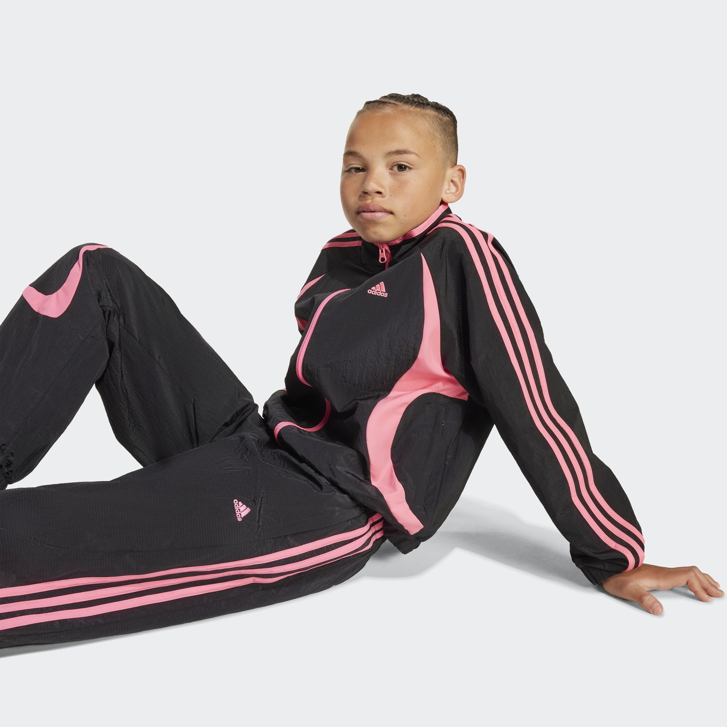 Kids Unisex Teamgeist Track Tracksuit Bottoms, Black, A701_ONE, large image number 3