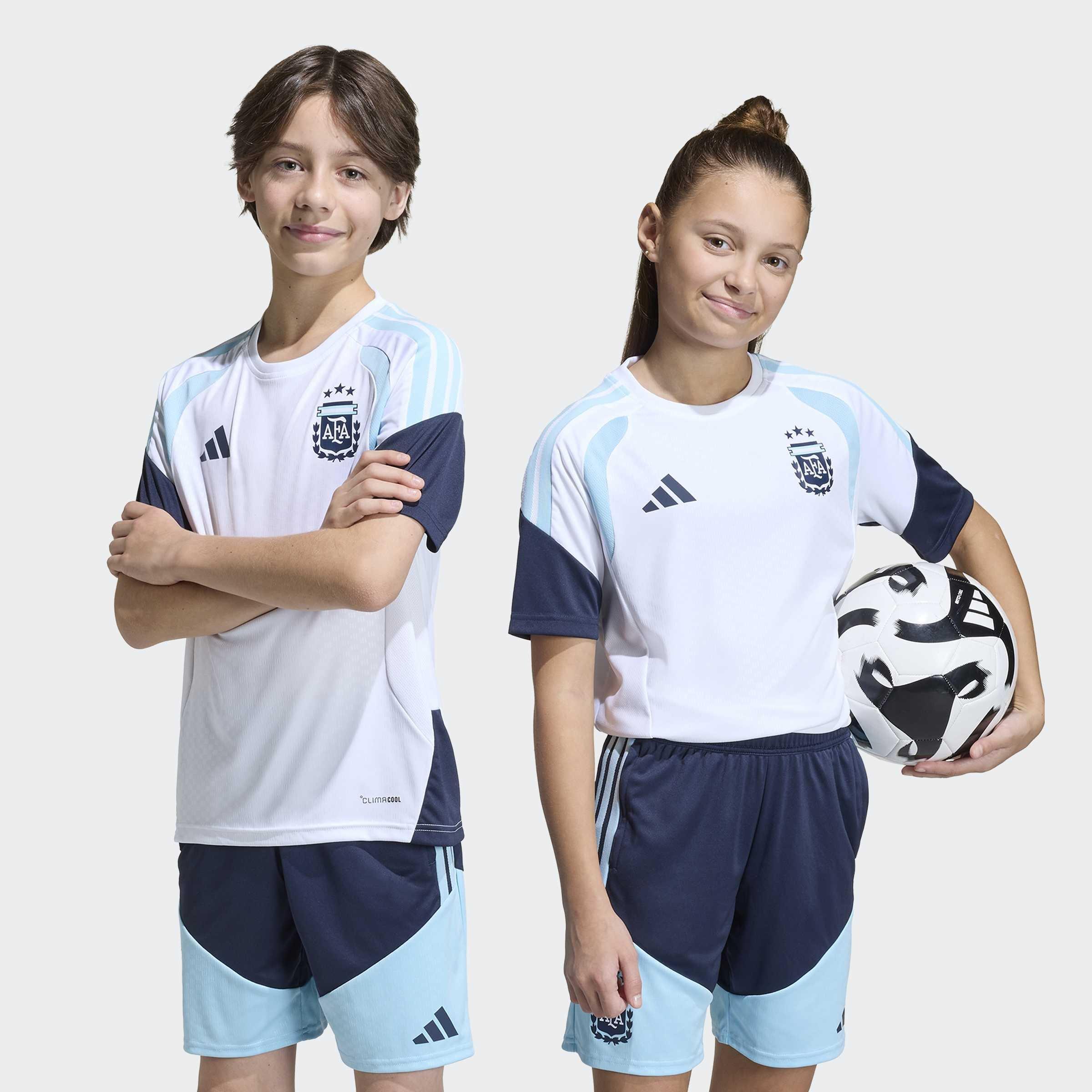 Kids Unisex Argentina 26 Tiro Kids Training Jersey, White, A701_ONE, large image number 6