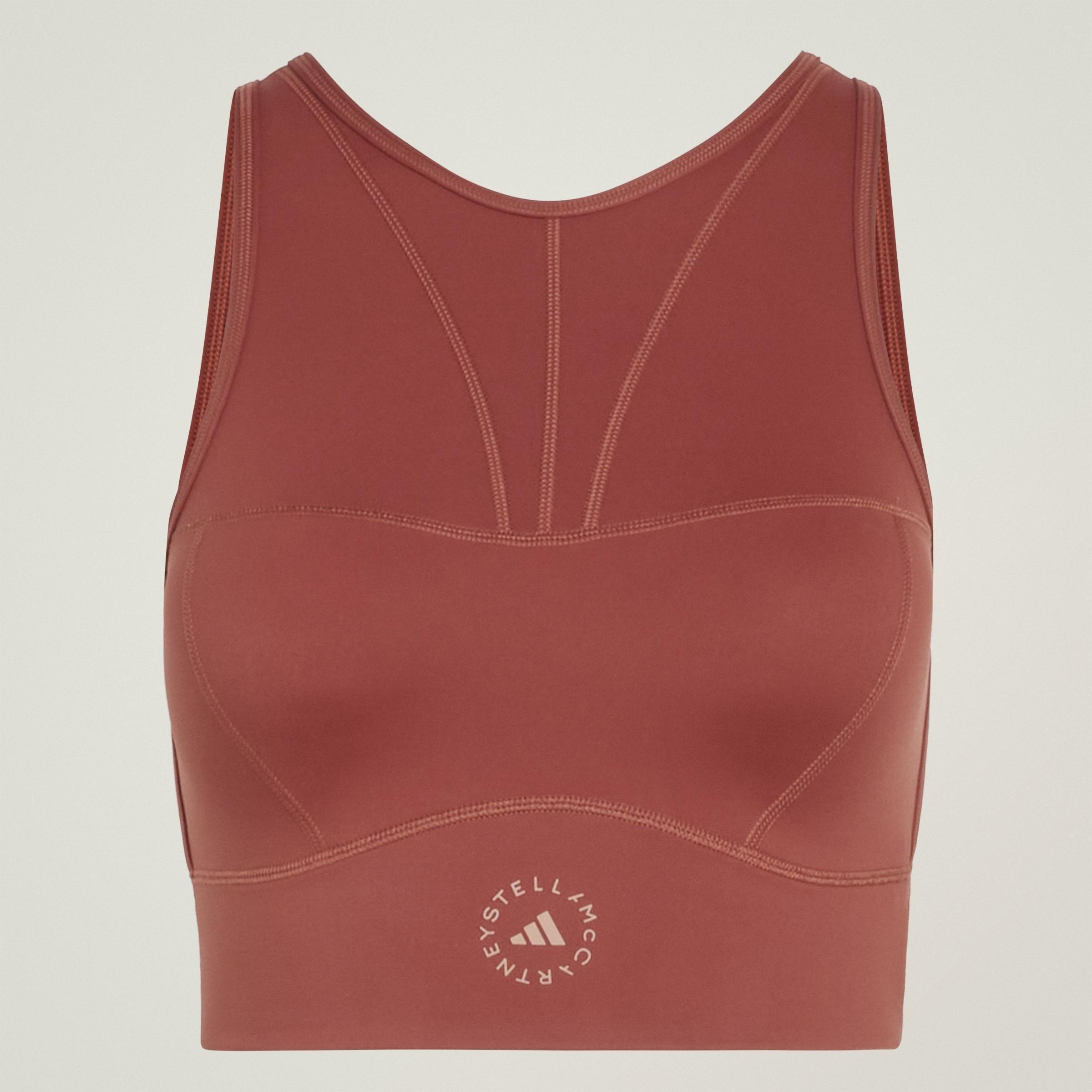 adidas by Stella McCartney Training Crop Top, Brown, A701_ONE, large image number 0