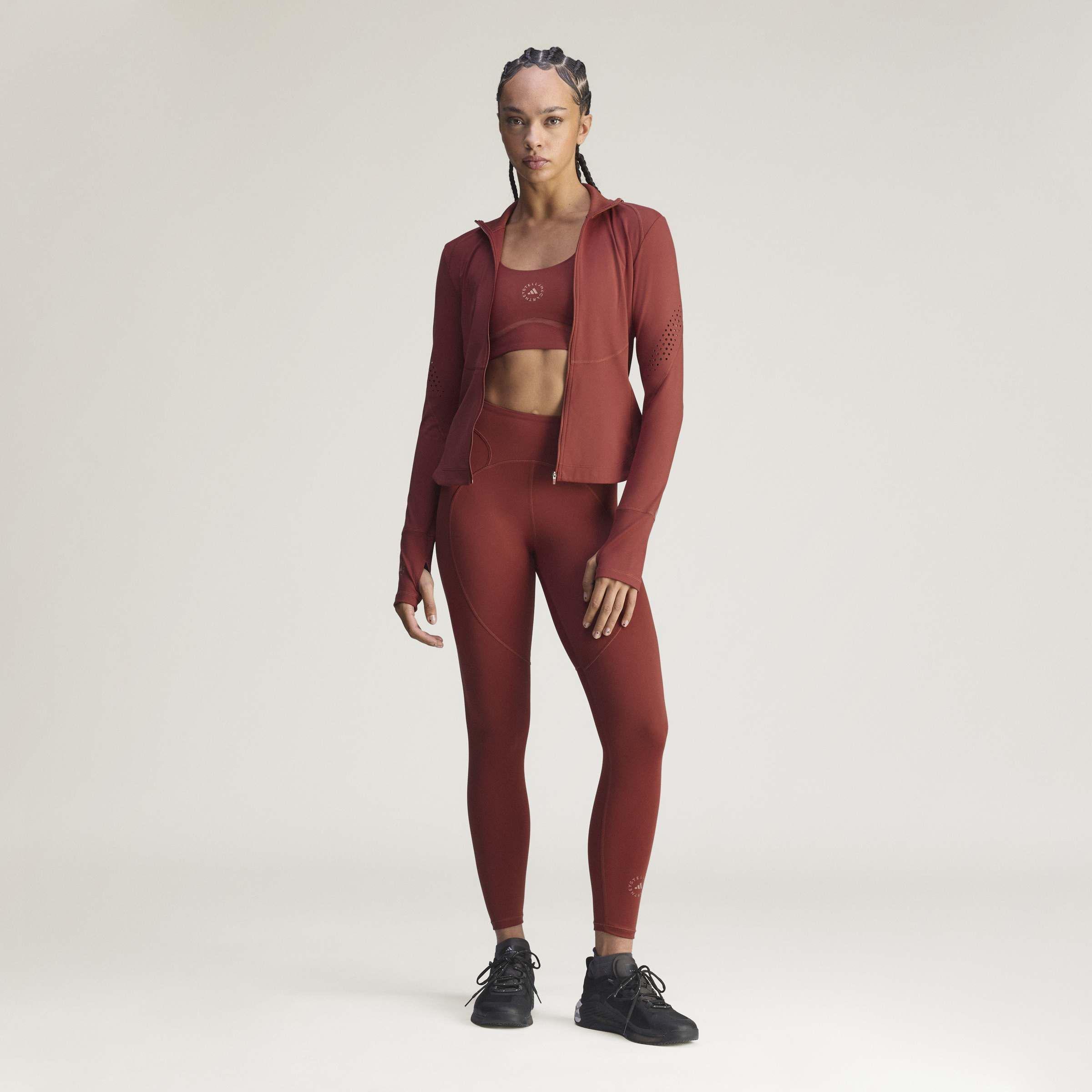 adidas by Stella McCartney Training Midlayer Jacket, Brown, A701_ONE, large image number 4