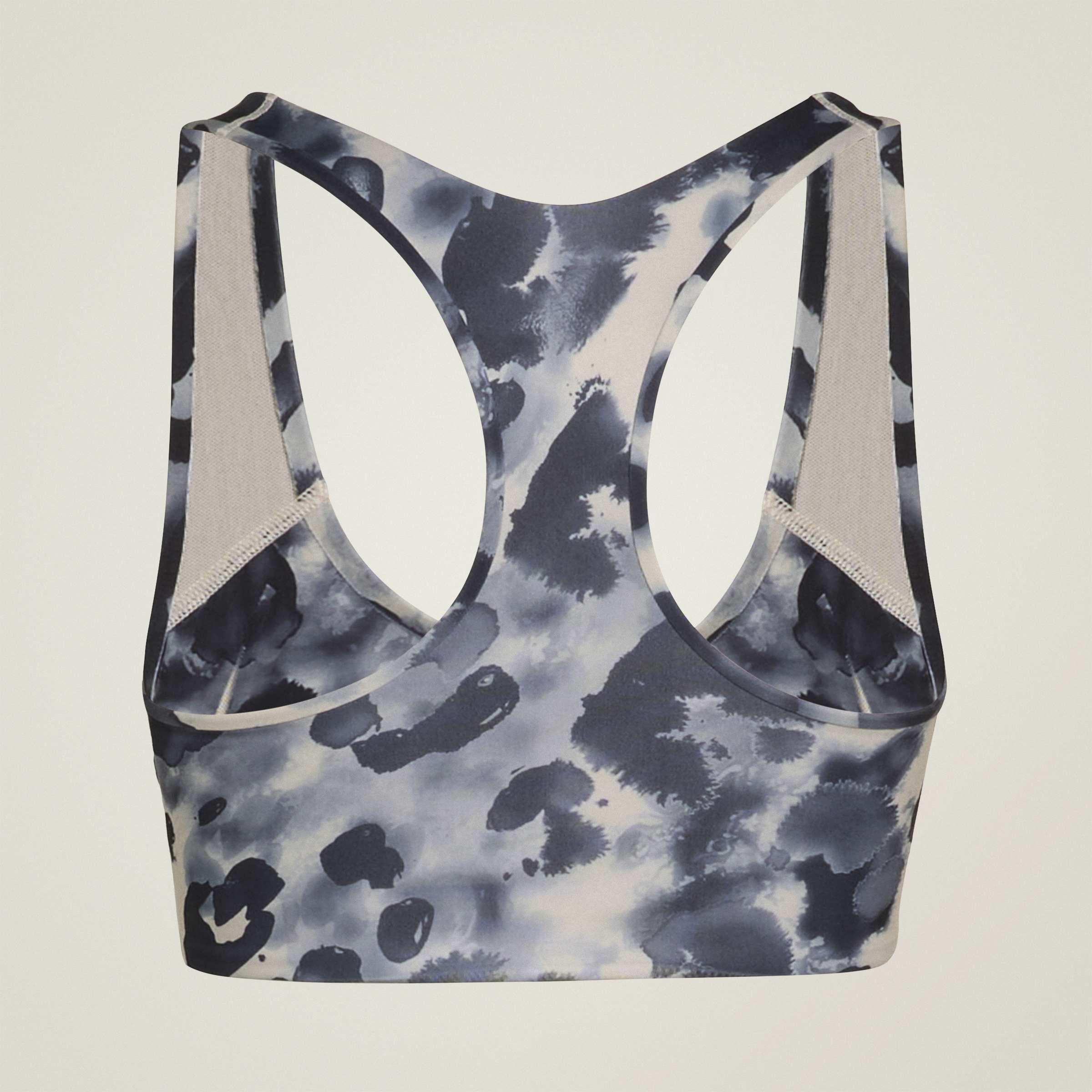 adidas by Stella McCartney Power Impact Training Bra Medium Support Printed, Grey, A701_ONE, medium