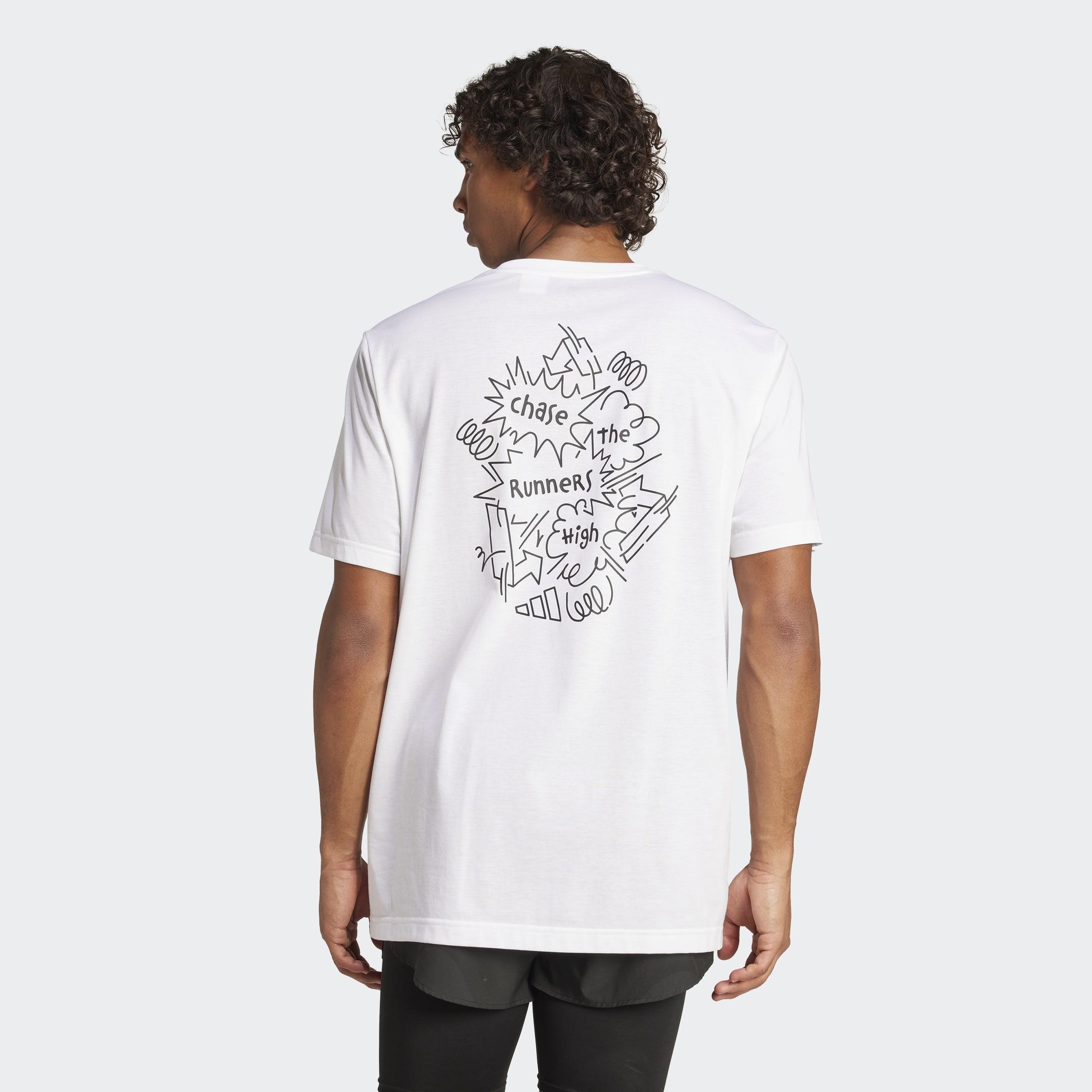 Running Chase The Runners High Graphic T-Shirt, White, A701_ONE, large image number 1