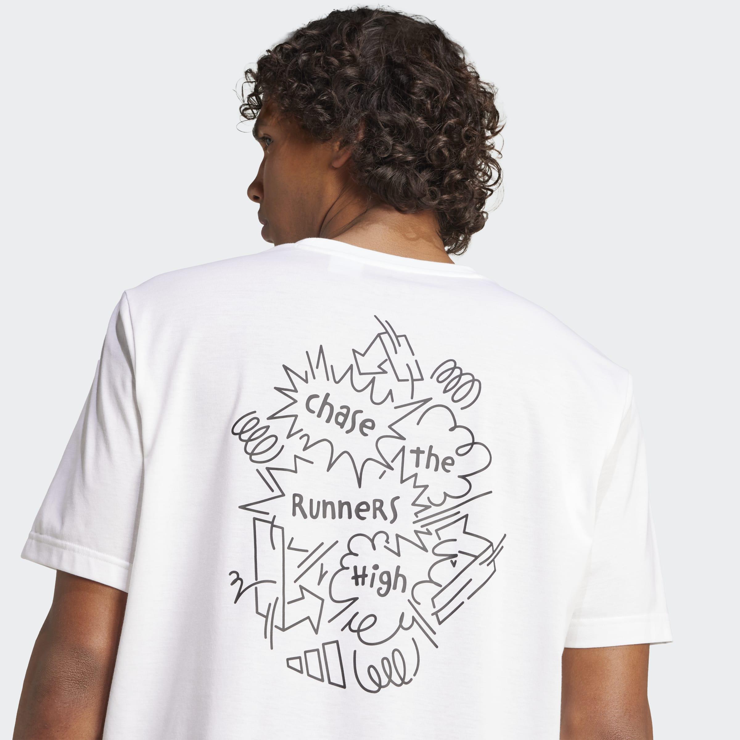 Running Chase The Runners High Graphic T-Shirt, White, A701_ONE, large image number 3