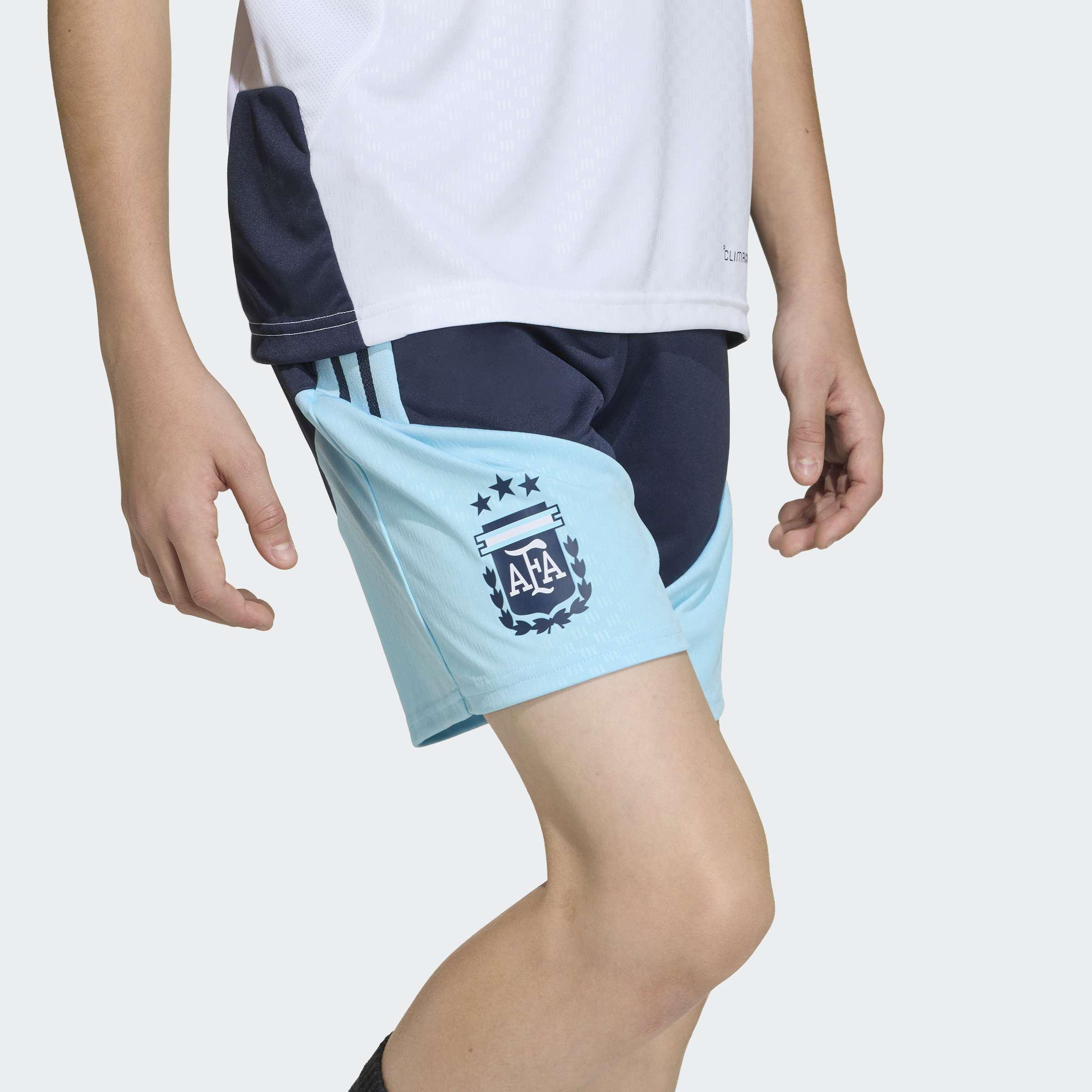 Kids Unisex Argentina 26 Tiro Kids Training Shorts, Blue, A701_ONE, large image number 3