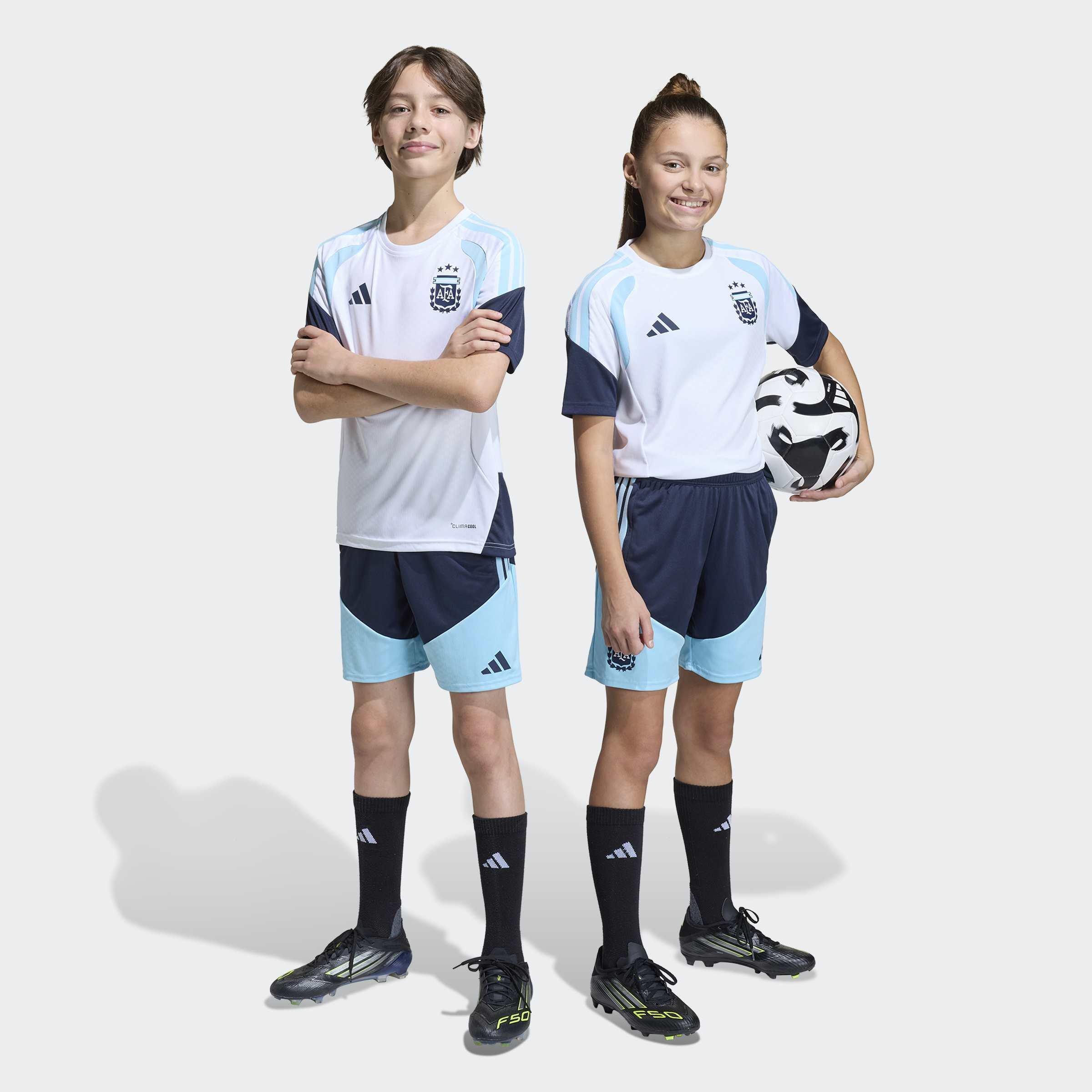 Kids Unisex Argentina 26 Tiro Kids Training Shorts, Blue, A701_ONE, large image number 5