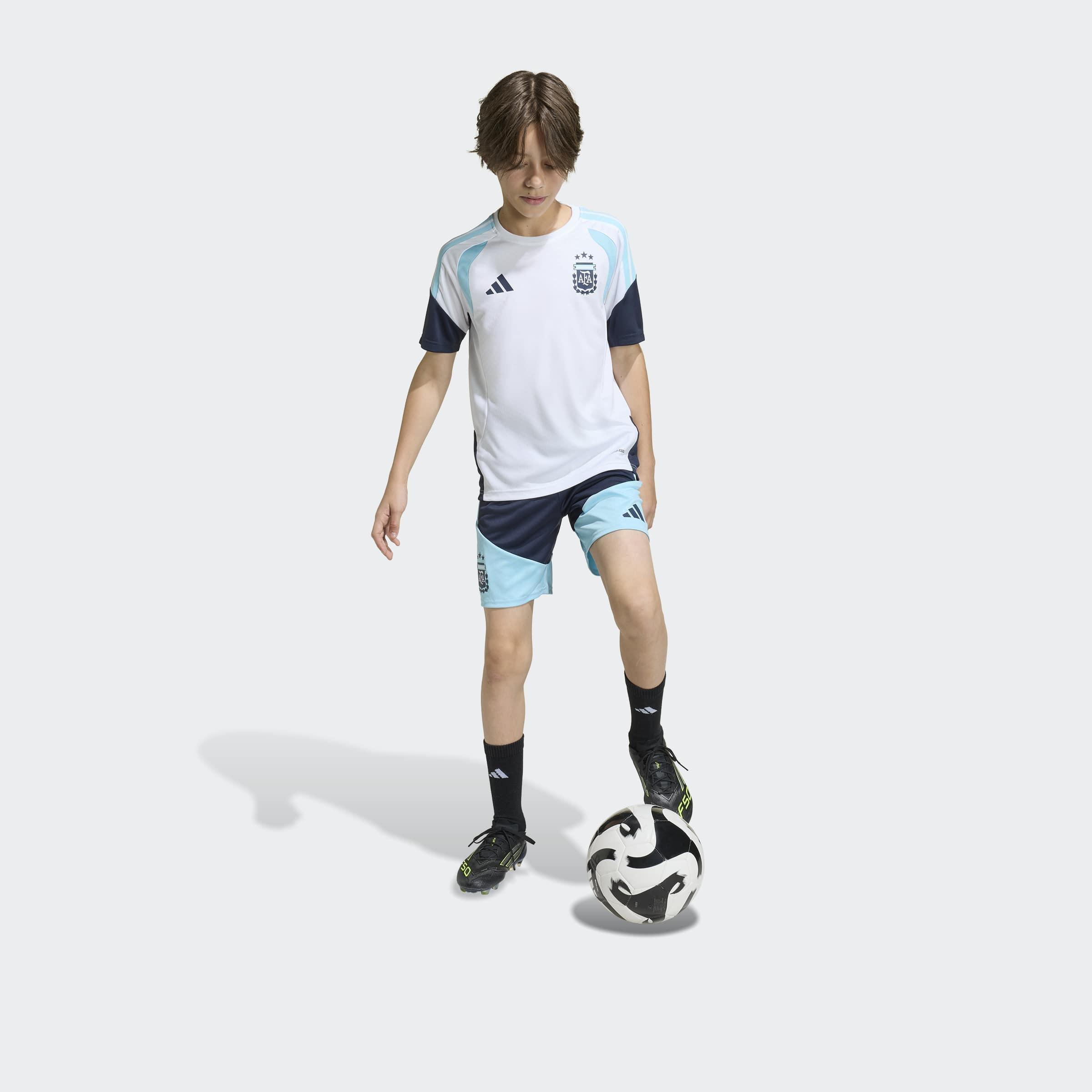 Kids Unisex Argentina 26 Tiro Kids Training Shorts, Blue, A701_ONE, large image number 7