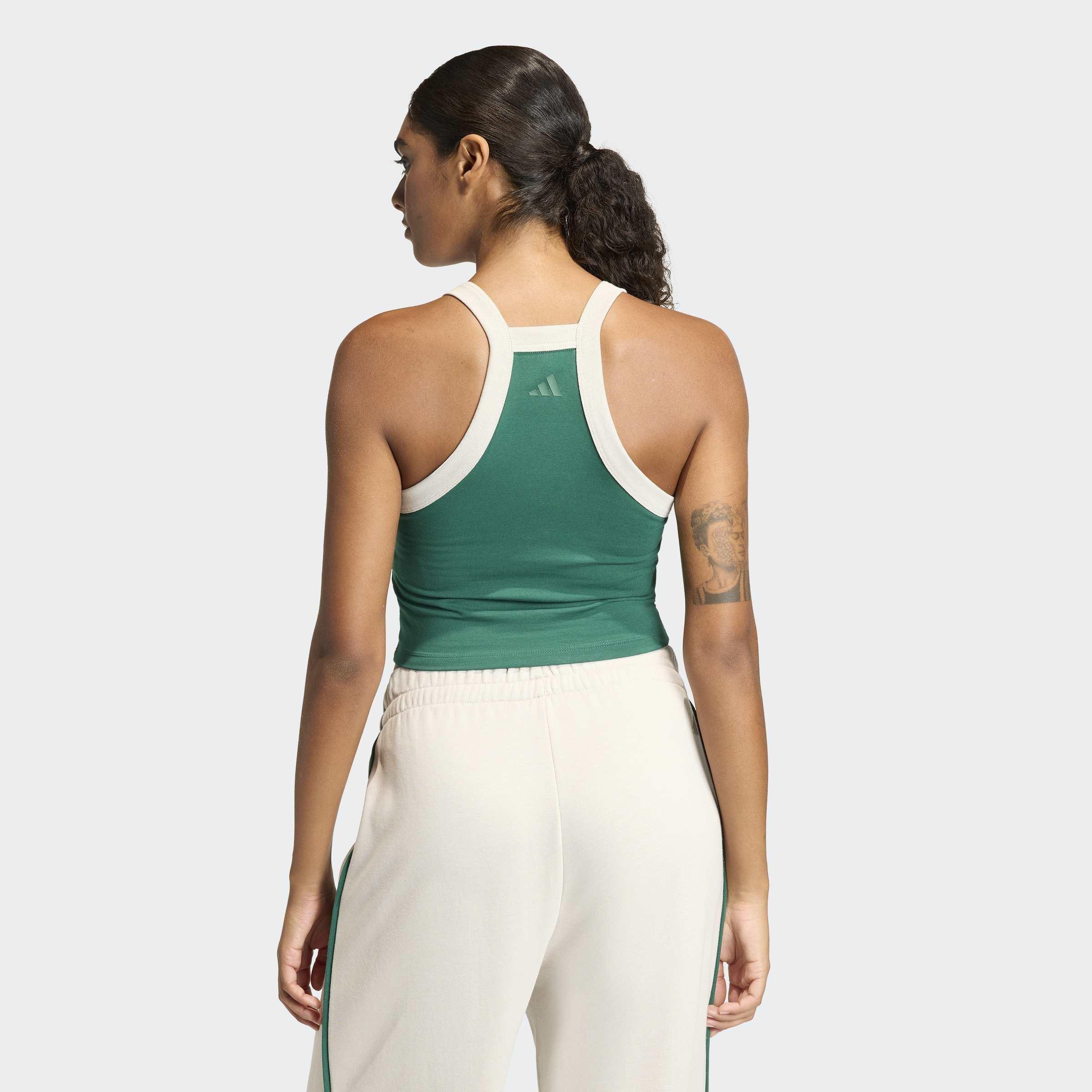 Seasonal Essentials Colorpop Tank With Embroidered Graphic, Green, A701_ONE, large image number 0