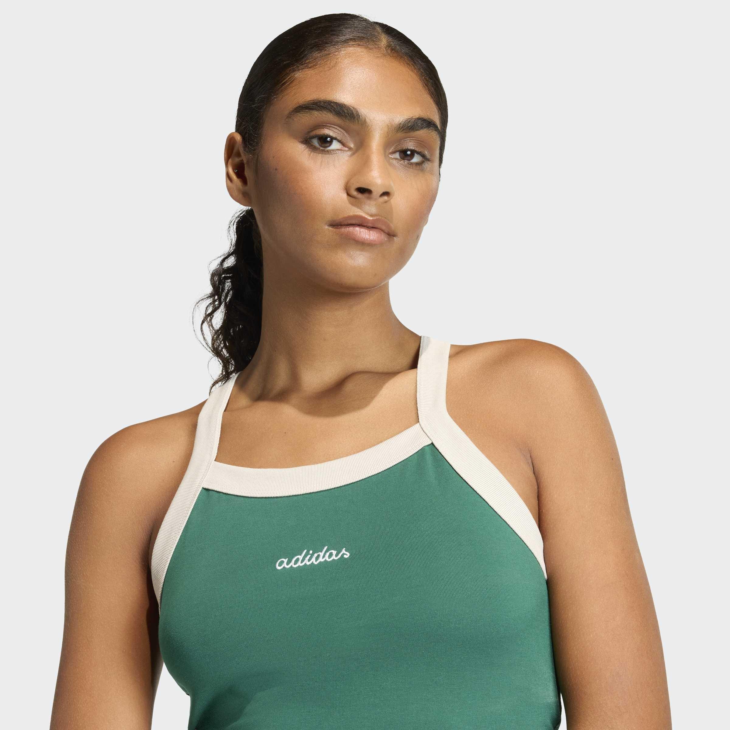 Seasonal Essentials Colorpop Tank With Embroidered Graphic, Green, A701_ONE, large image number 2