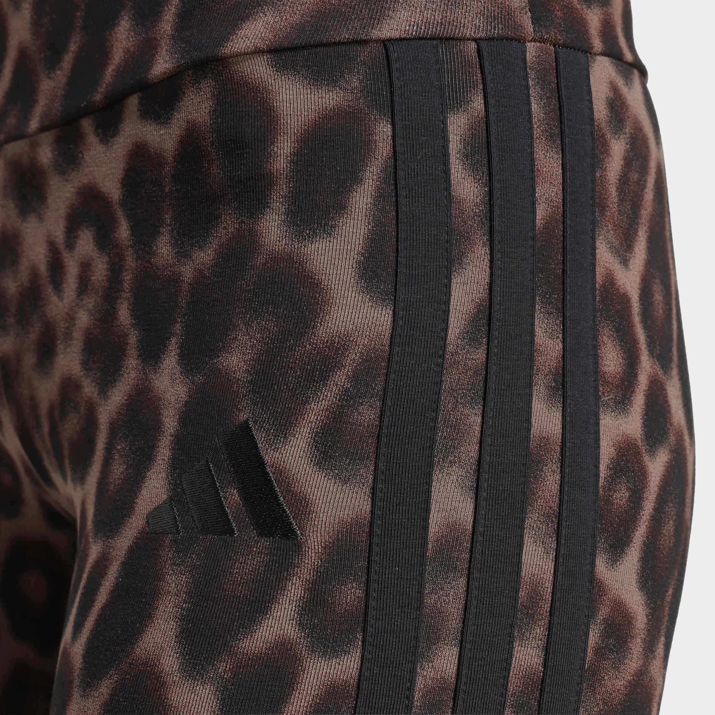 Seasonal Essentials Leopard Print Biker Shorts with 3-Stripes, Multicolor, A701_ONE, medium