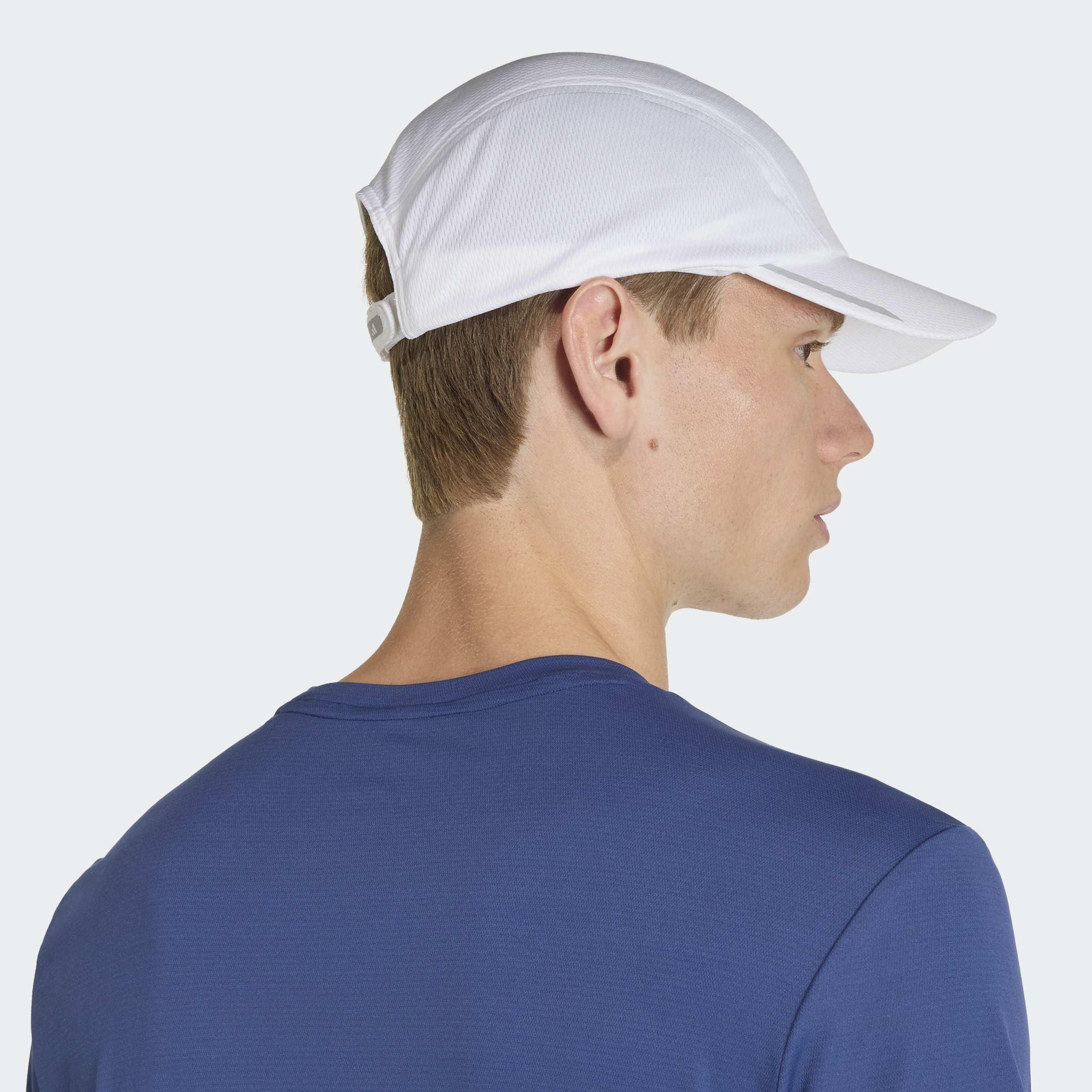 Unisex Running Mesh 4 Panel Cap Climacool, White, A701_ONE, large image number 4