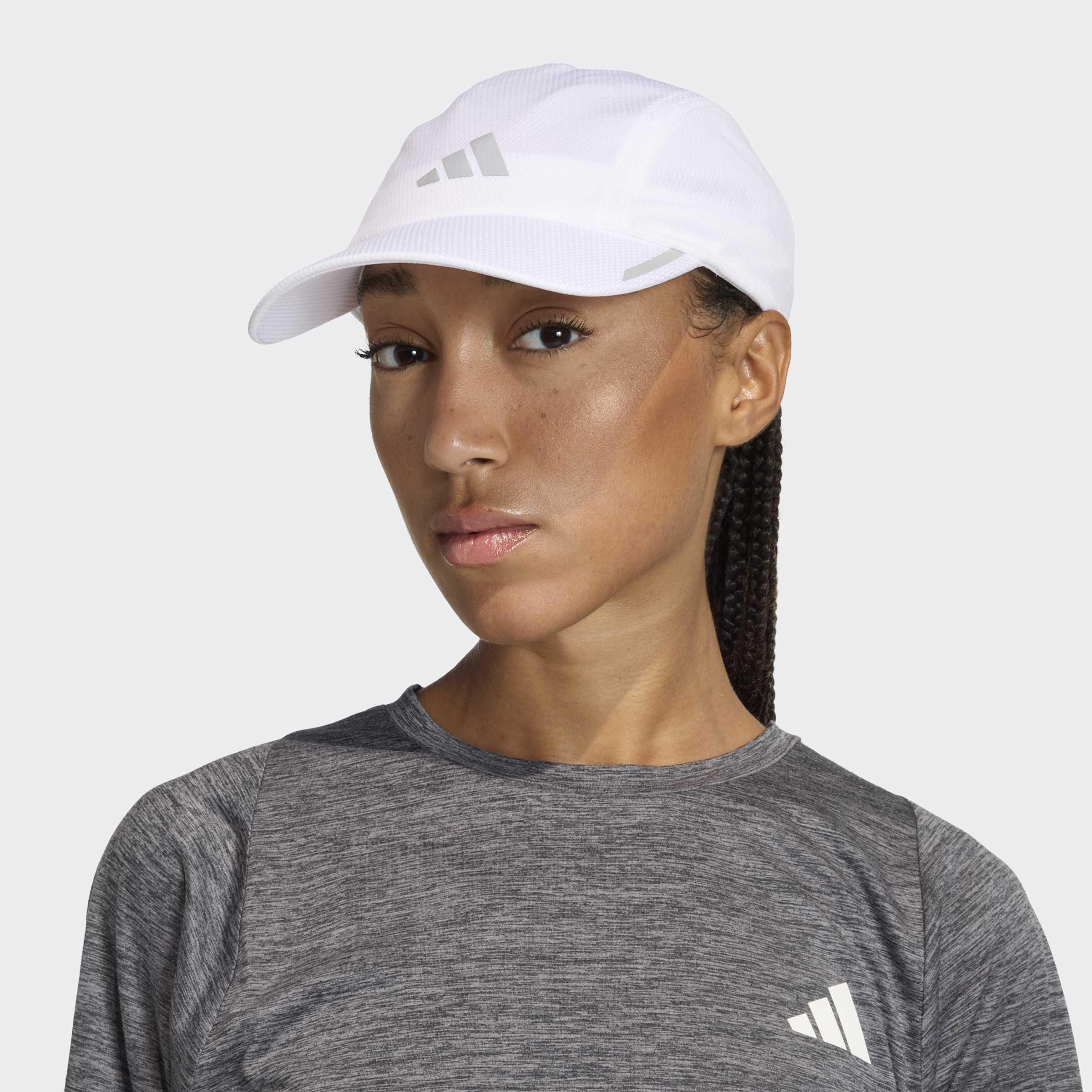 Unisex Running Mesh 4 Panel Cap Climacool, White, A701_ONE, large image number 5