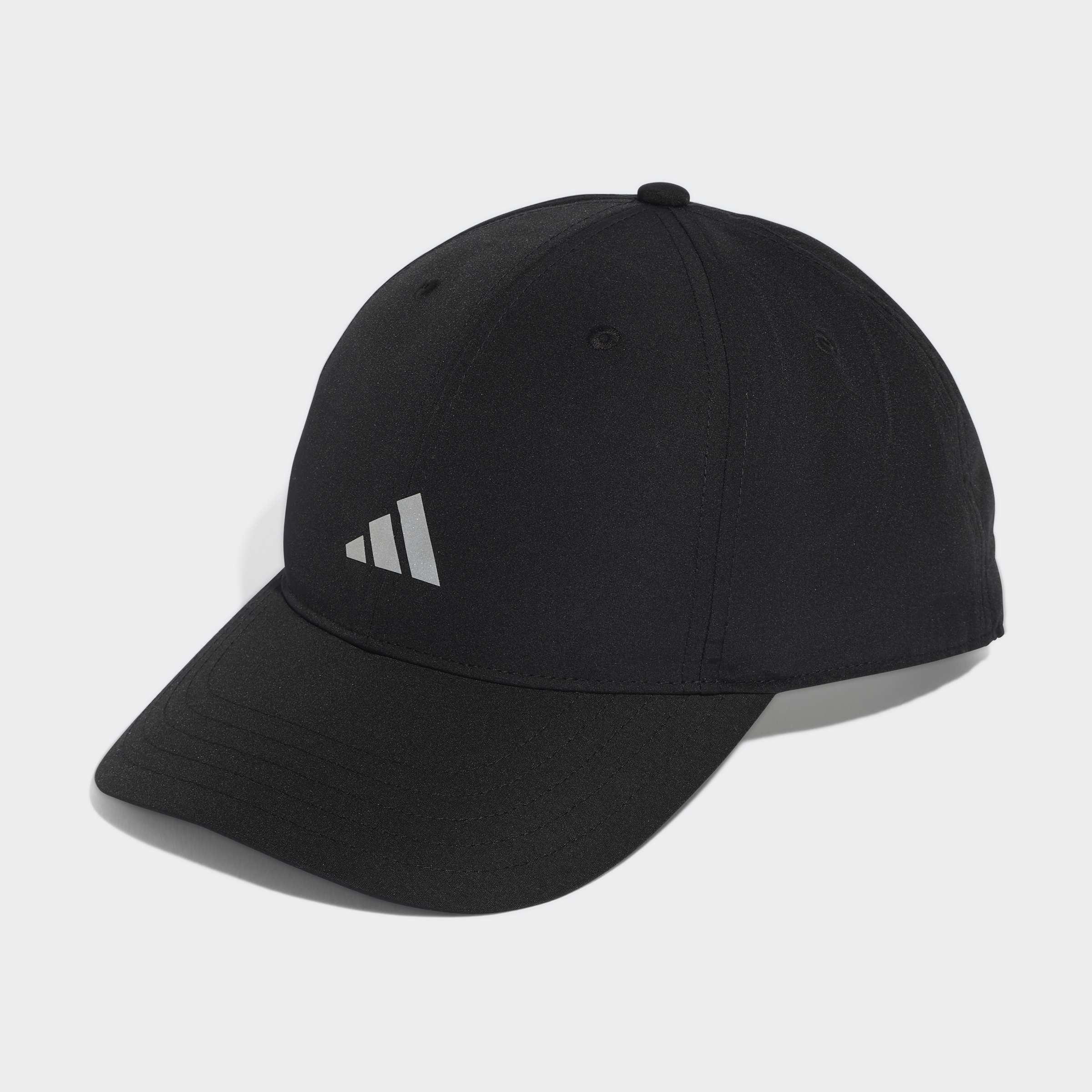 Unisex Running Essential Climacool 6 Panel Baseball Cap, Black, A701_ONE, medium