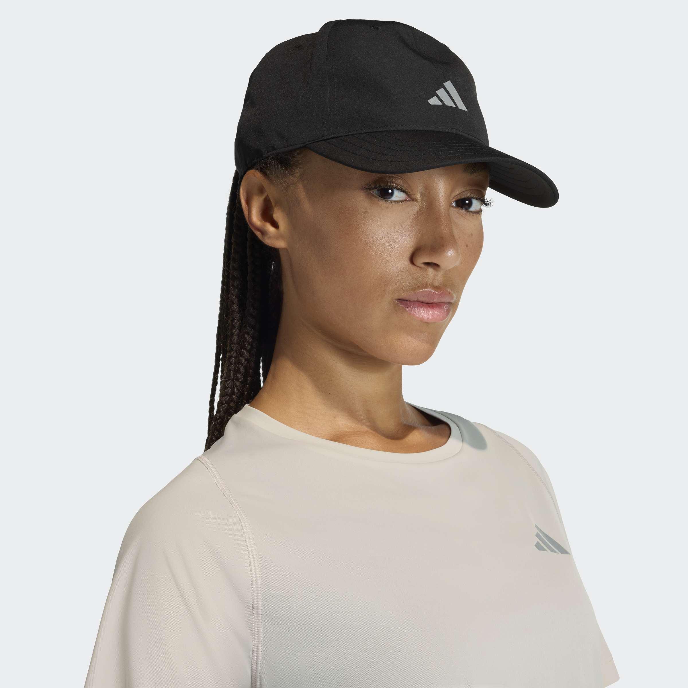Unisex Running Essential Climacool 6 Panel Baseball Cap, Black, A701_ONE, large image number 5
