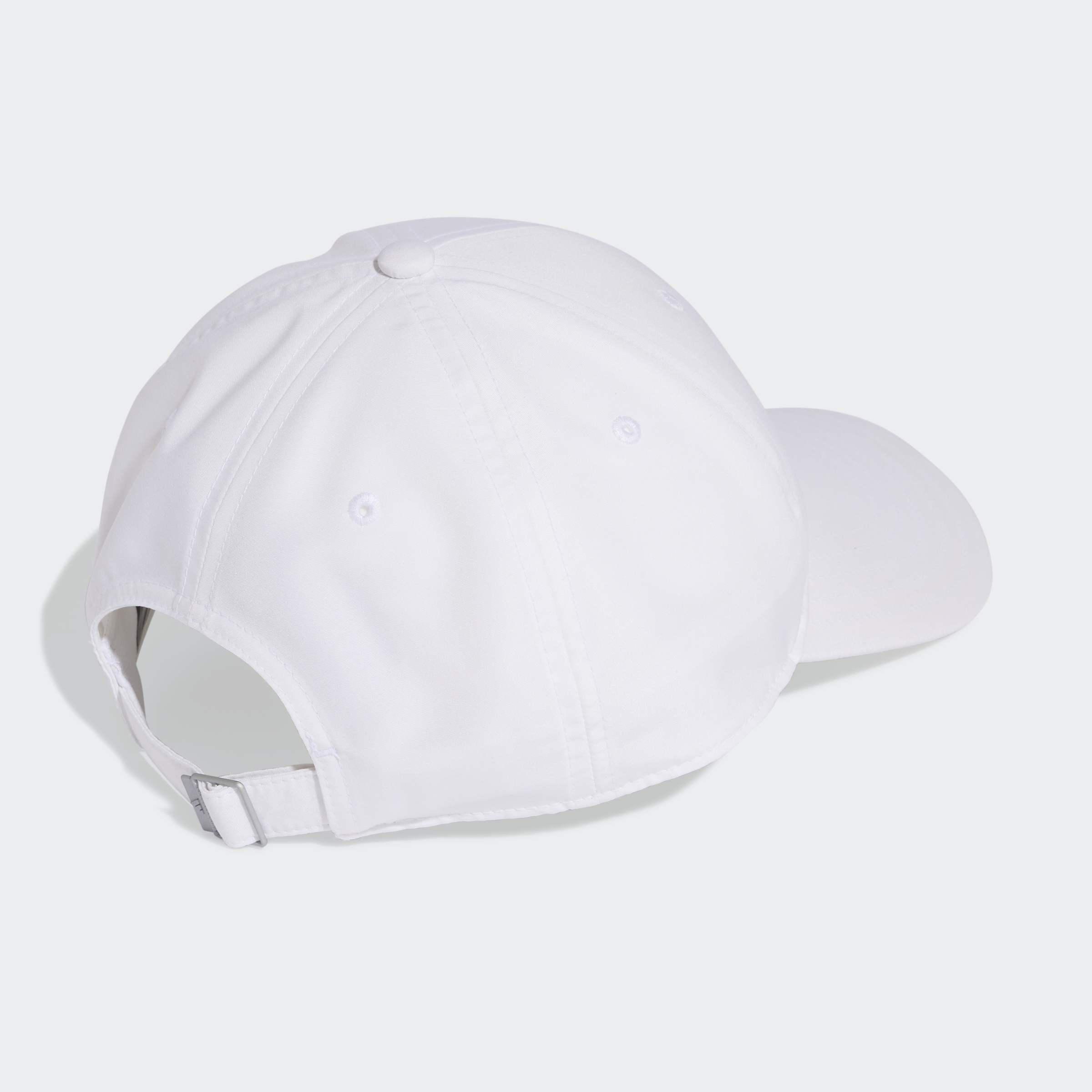 Unisex Running Essential Climacool 6 Panel Baseball Cap, White, A701_ONE, medium