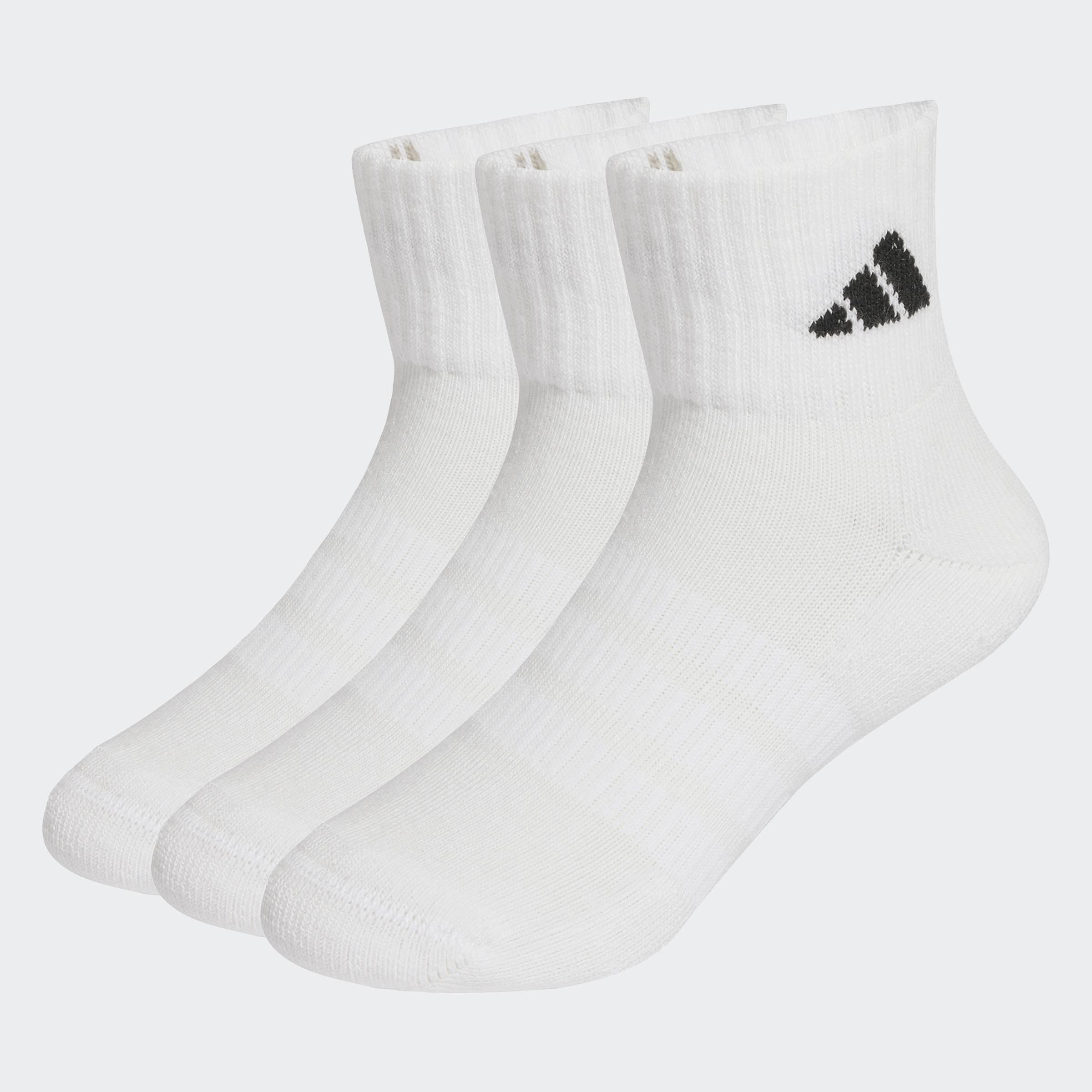Kids Unisex Cushioned Sportswear Ankle Socks 3 Pair Pack, White