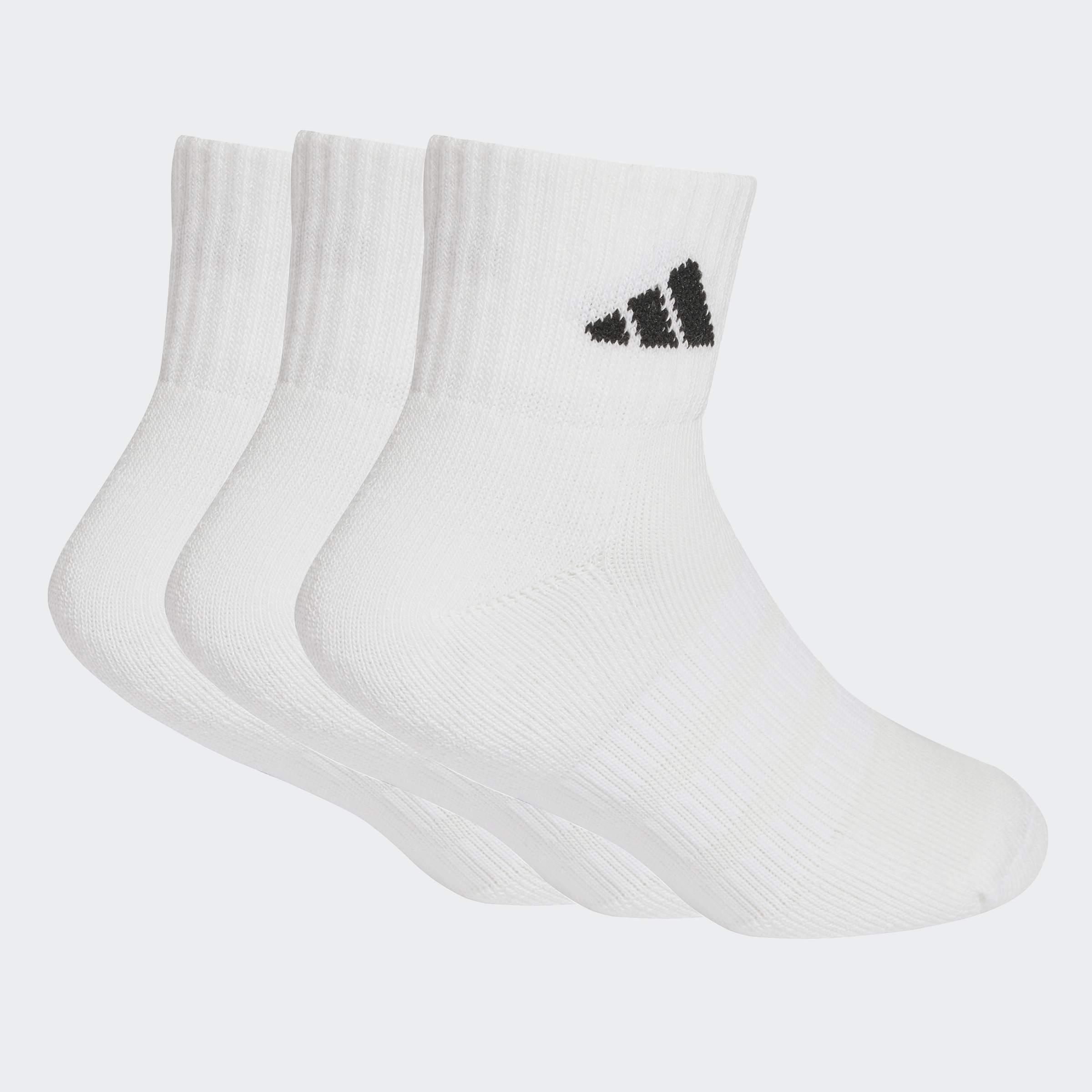 Kids Unisex Cushioned Sportswear Ankle Socks 3 Pair Pack, White