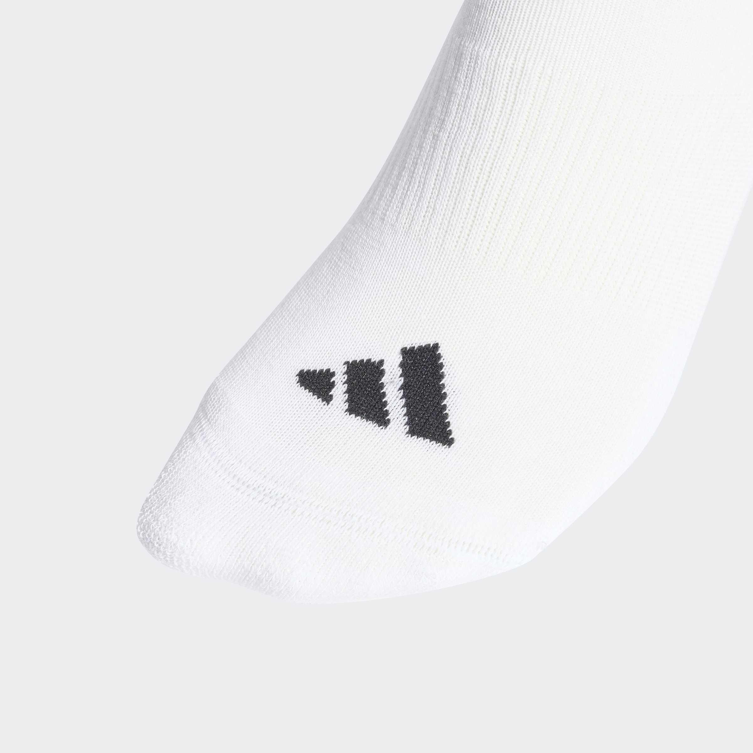 Unisex 3 Stripes Cushioned Sportswear Mid Cut Socks - 3 Pair Pack, White