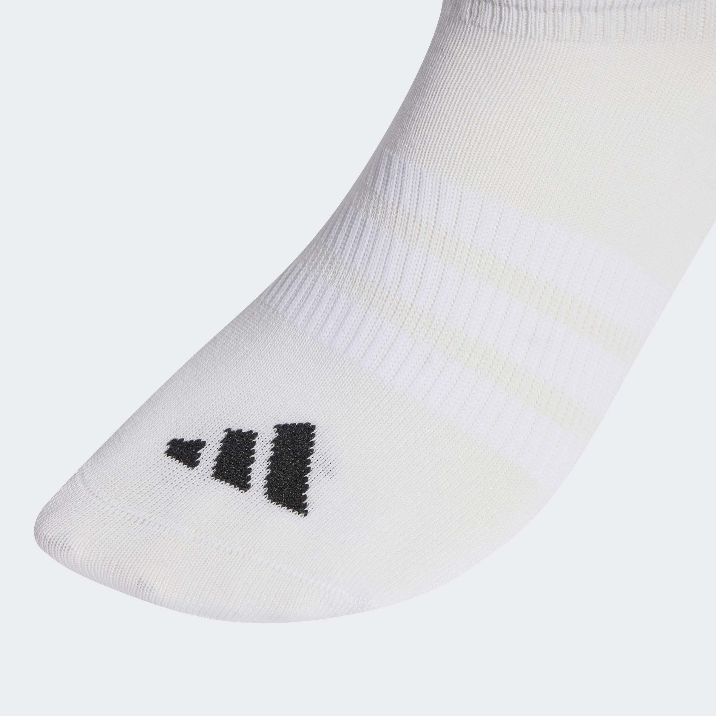 Unisex Thin&Light Sportswear No Show Socks - 3 Pair Pack, White, A701_ONE, medium