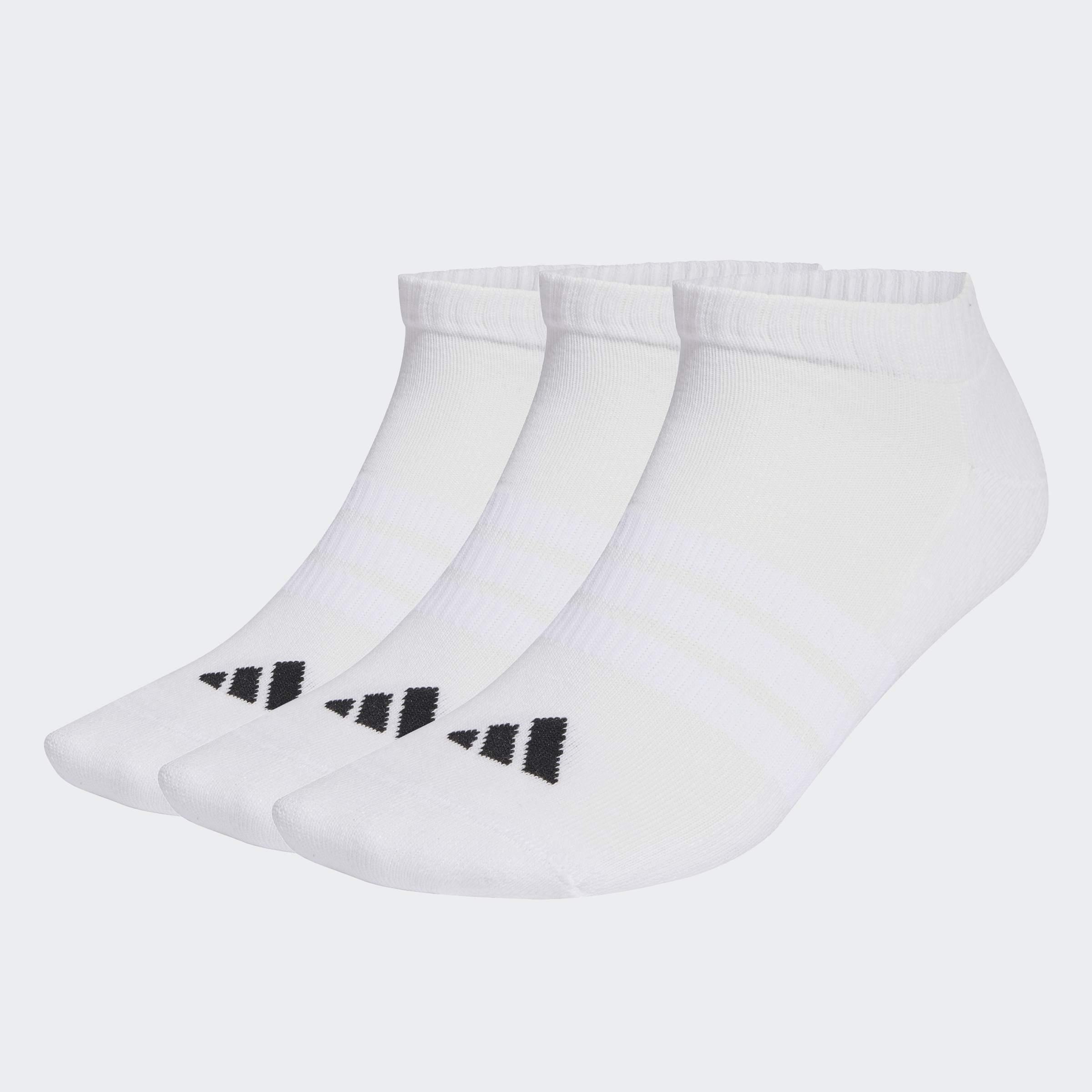 Unisex Cushioned Essentials Low Cut Socks - 3 Pair Pack, White, A701_ONE, medium