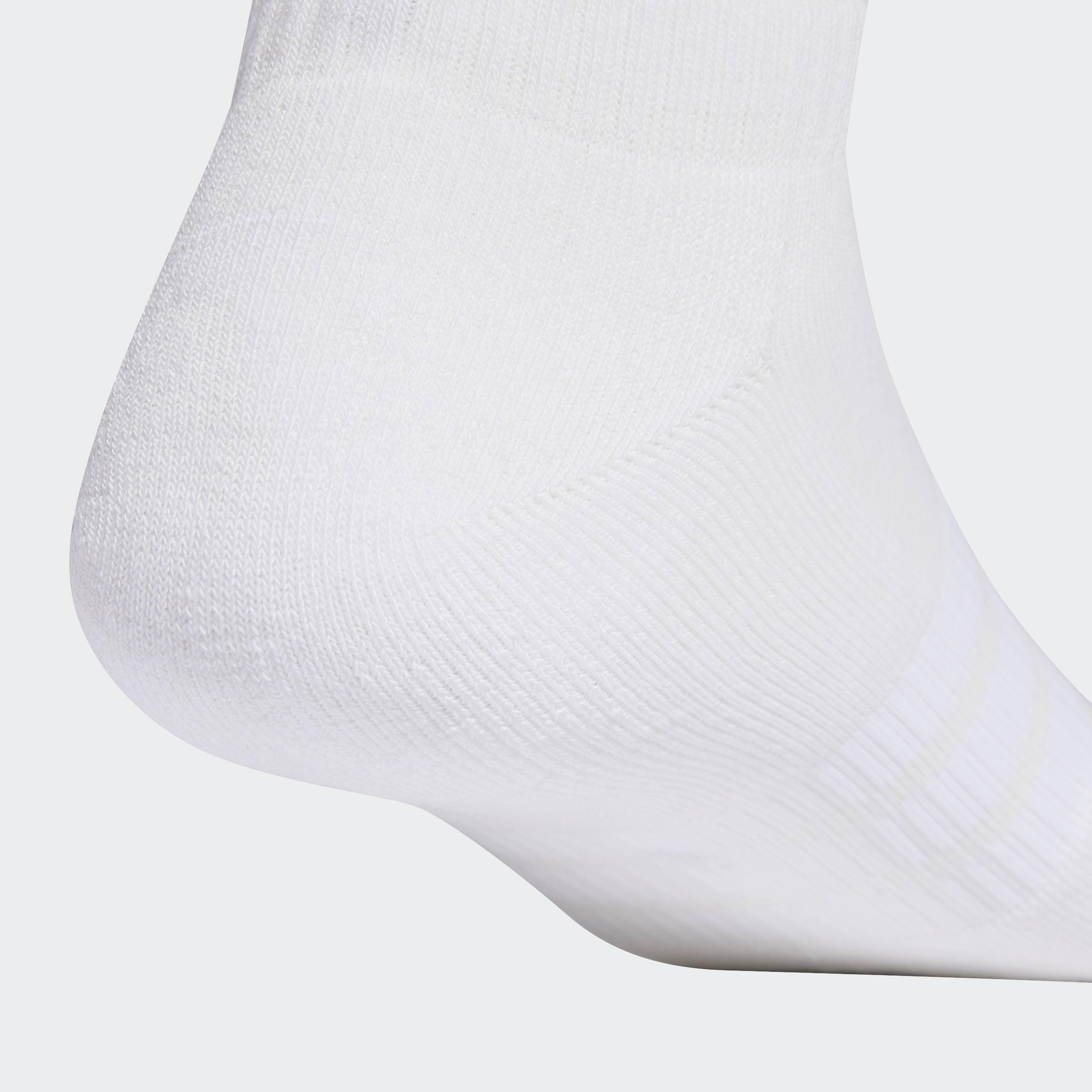Unisex Cushioned Essentials Low Cut Socks - 3 Pair Pack, White, A701_ONE, medium