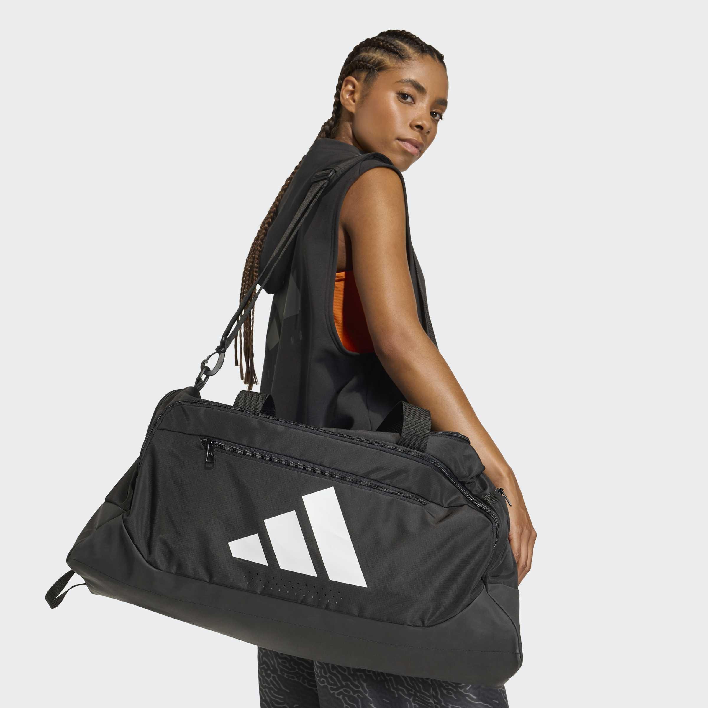 Unisex Training Defender Duffle Bag Medium, Black, A701_ONE, large image number 6