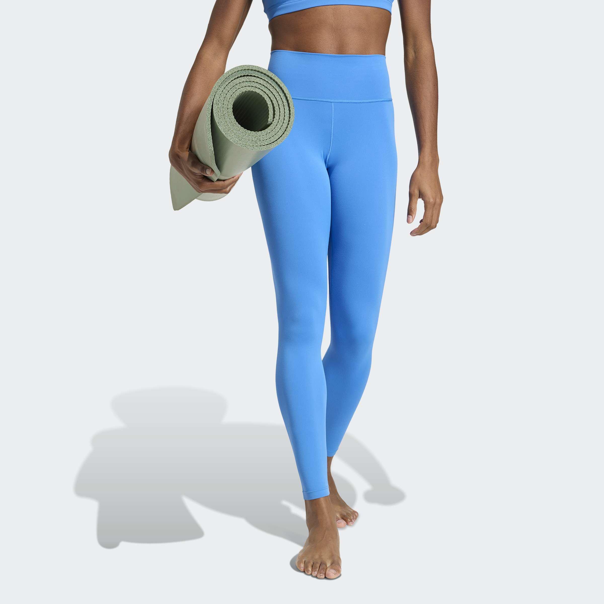 Adidas All Me 7/8 Leggings, Blue, A701_ONE, large image number 3