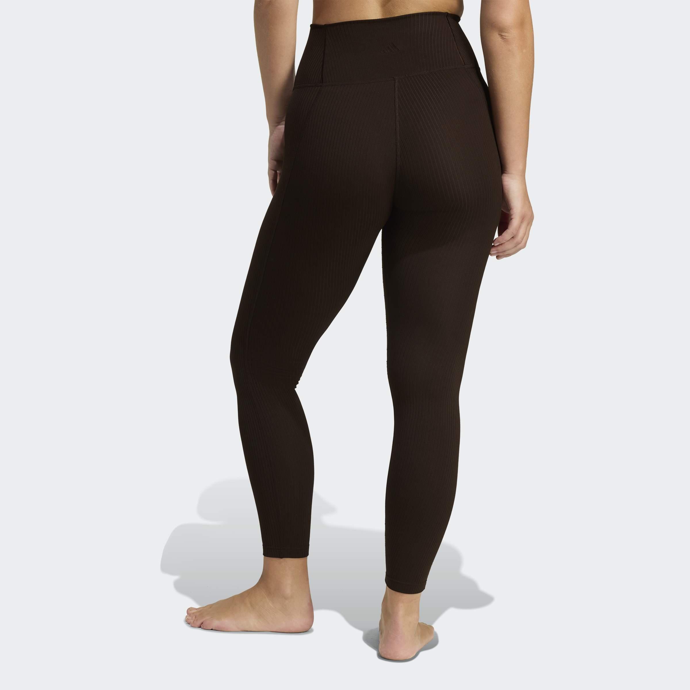 Adidas All Me Rib 7/8 Leggings, Brown, A701_ONE, large image number 1