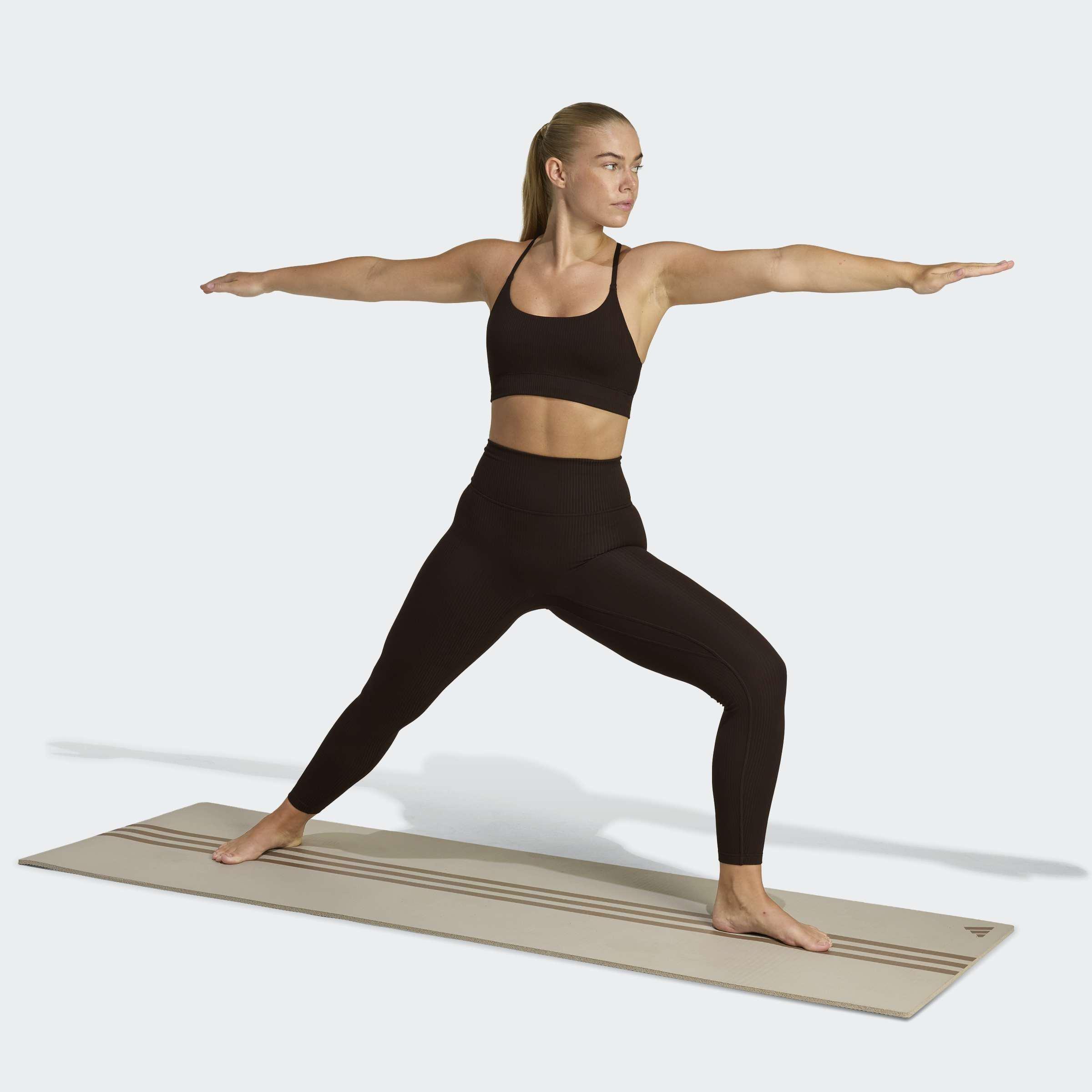 Adidas All Me Rib 7/8 Leggings, Brown, A701_ONE, large image number 6