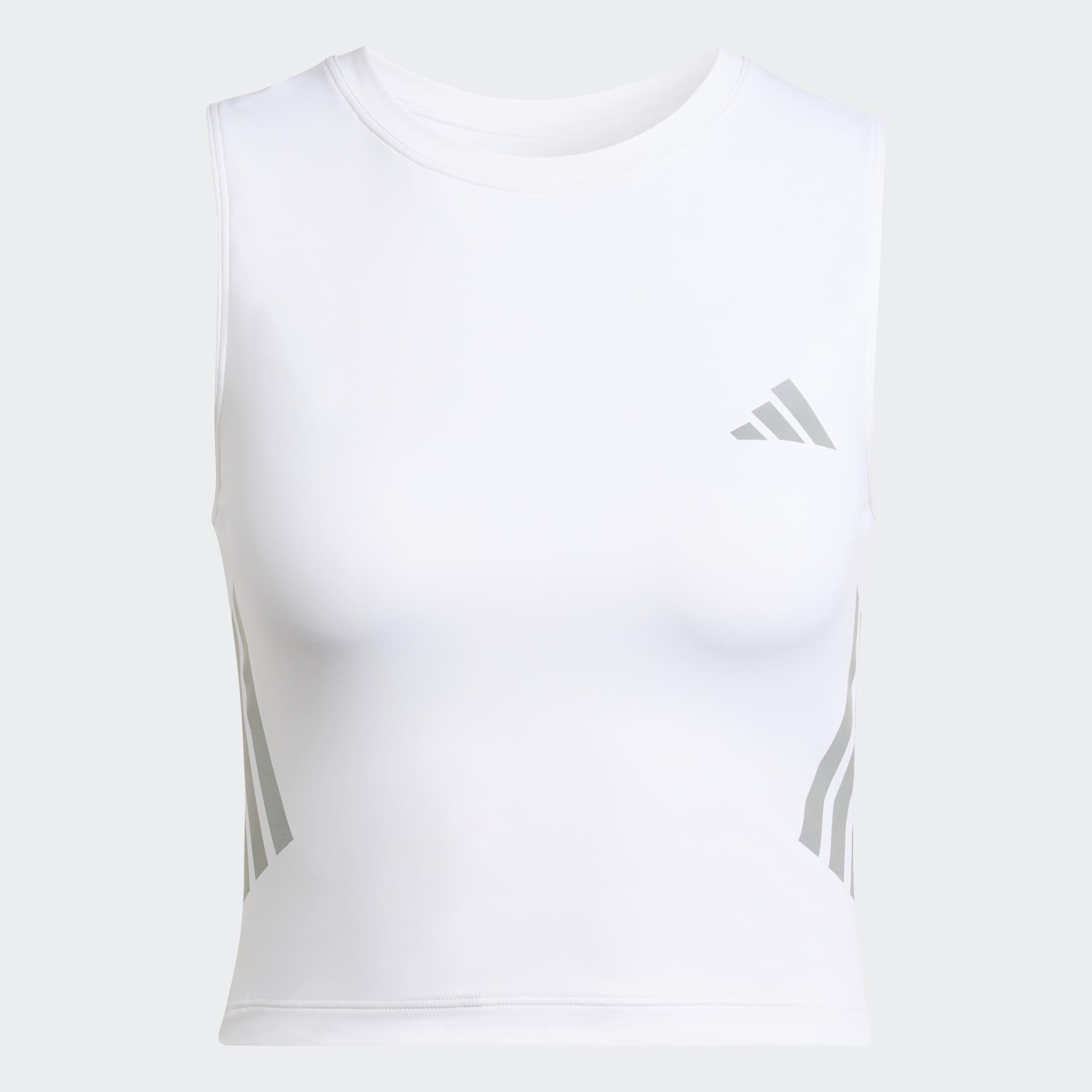 adi365 Iconic Running Crop Tank Top, White