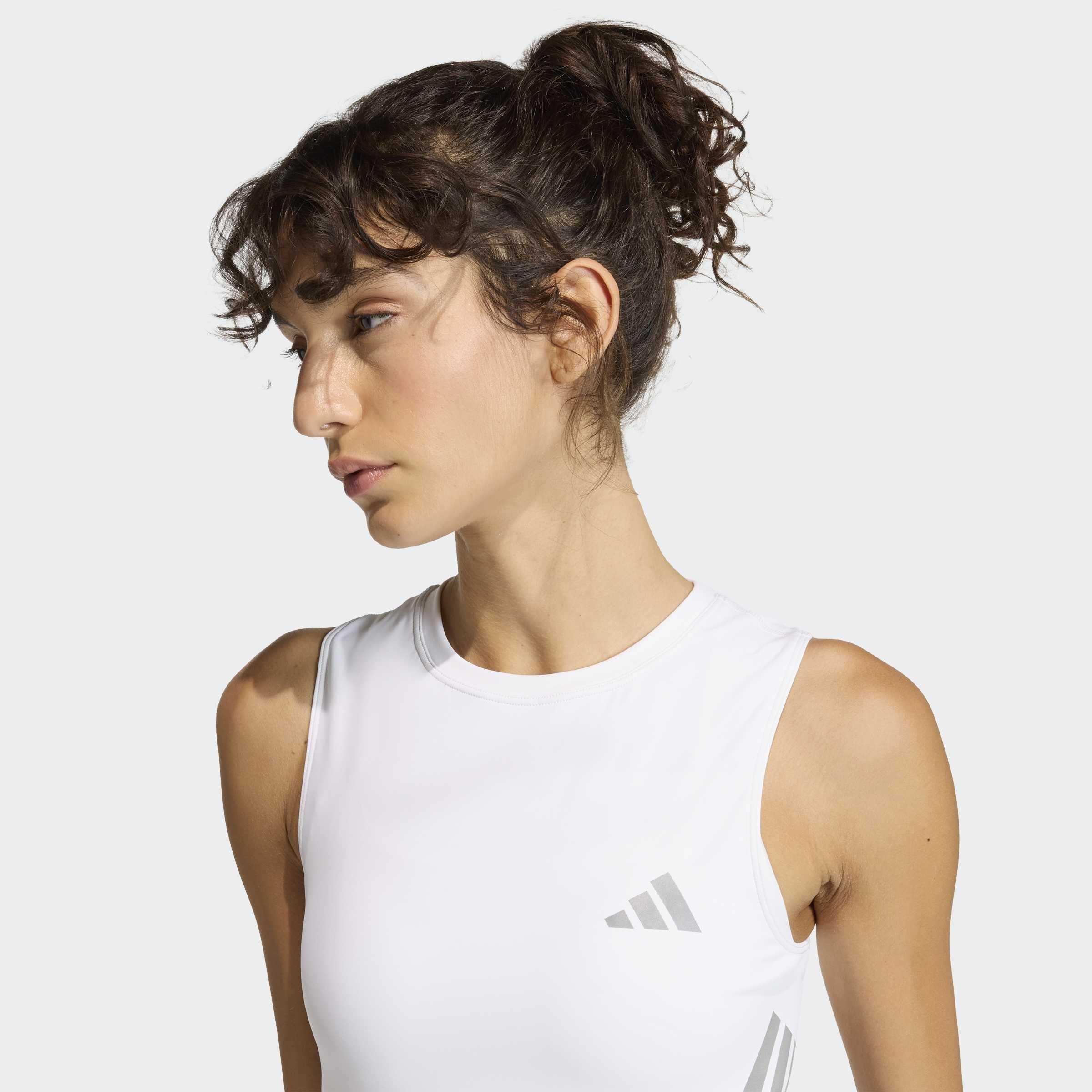 adi365 Iconic Running Crop Tank Top, White, A701_ONE, large image number 3