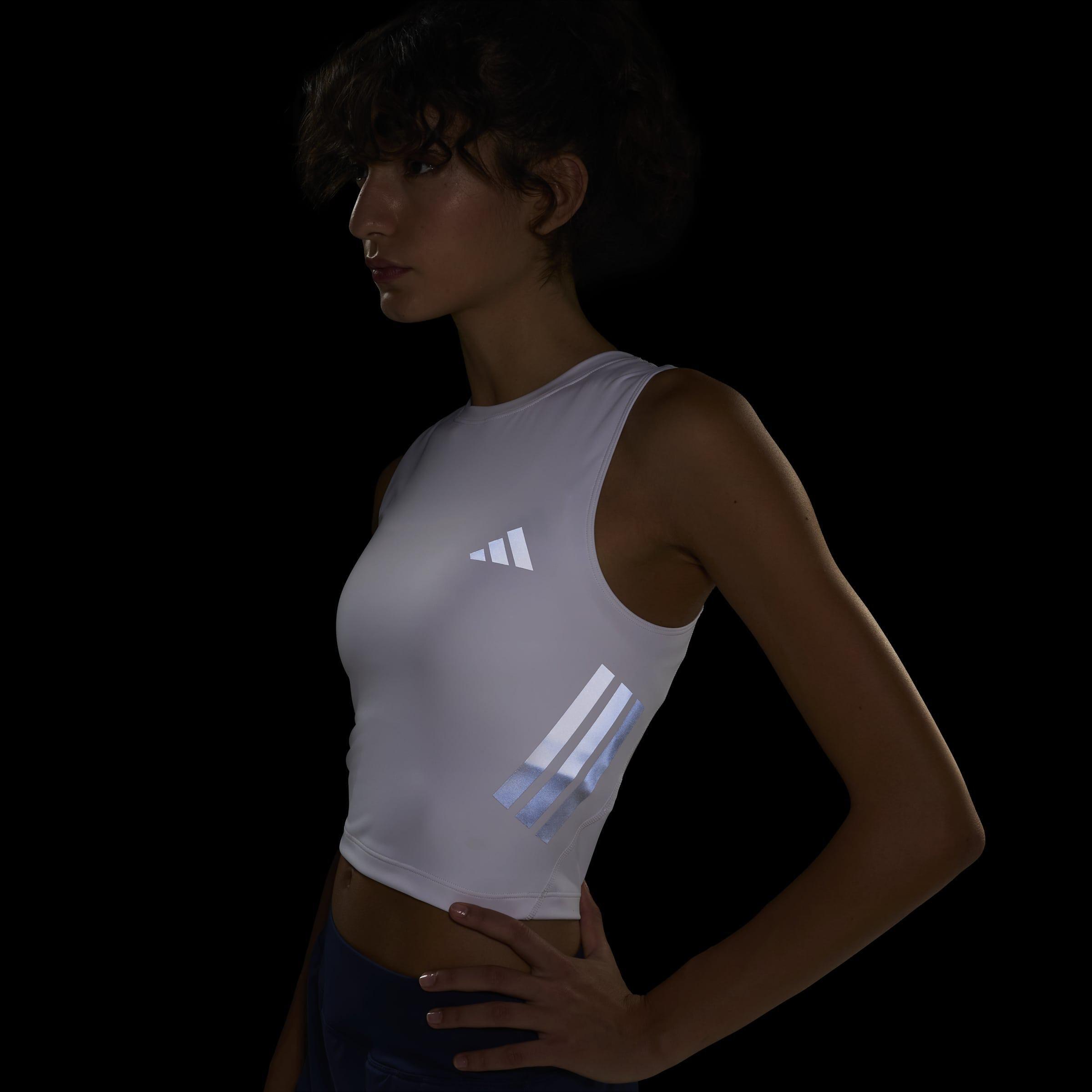 adi365 Iconic Running Crop Tank Top, White, A701_ONE, large image number 4