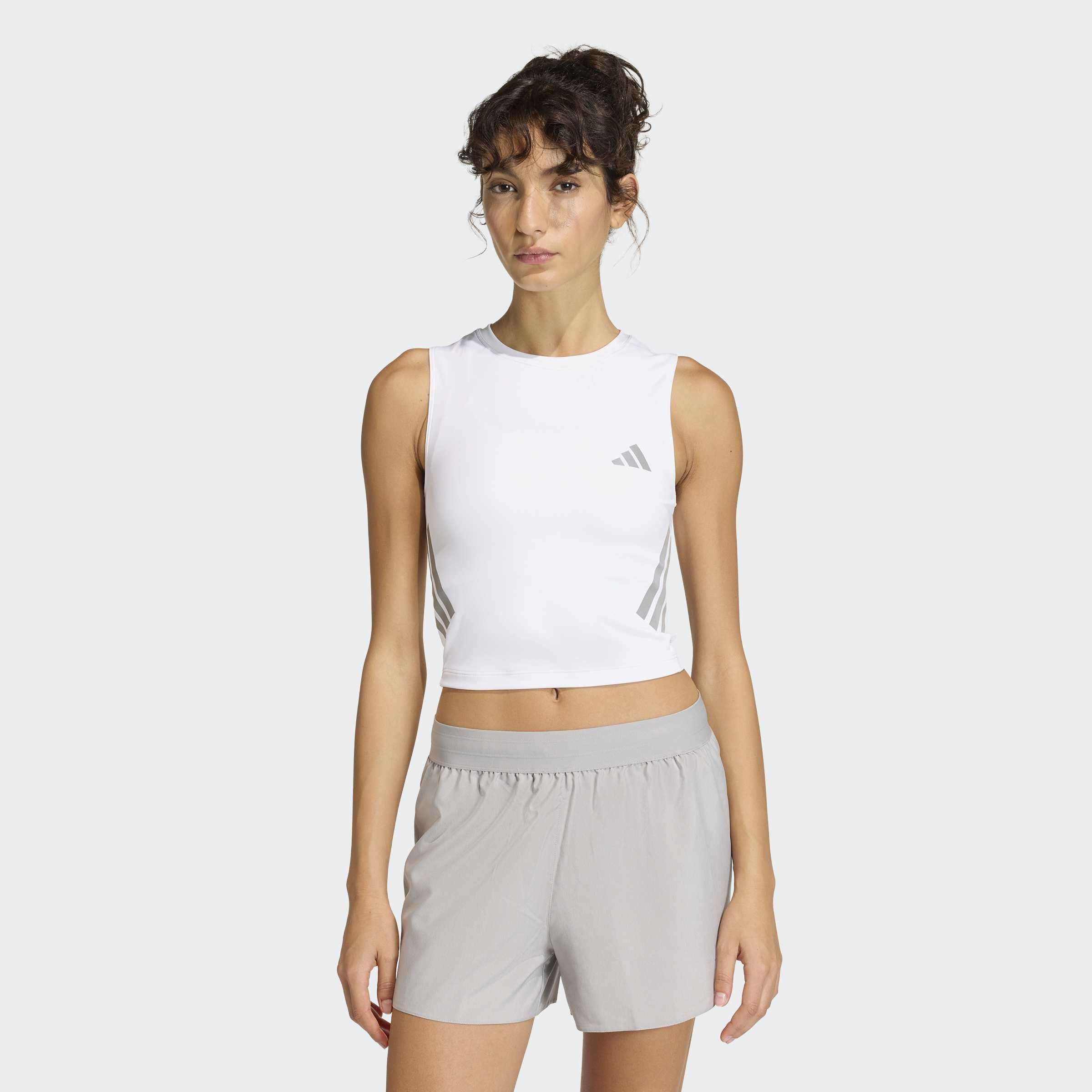 adi365 Iconic Running Crop Tank Top, White, A701_ONE, large image number 5