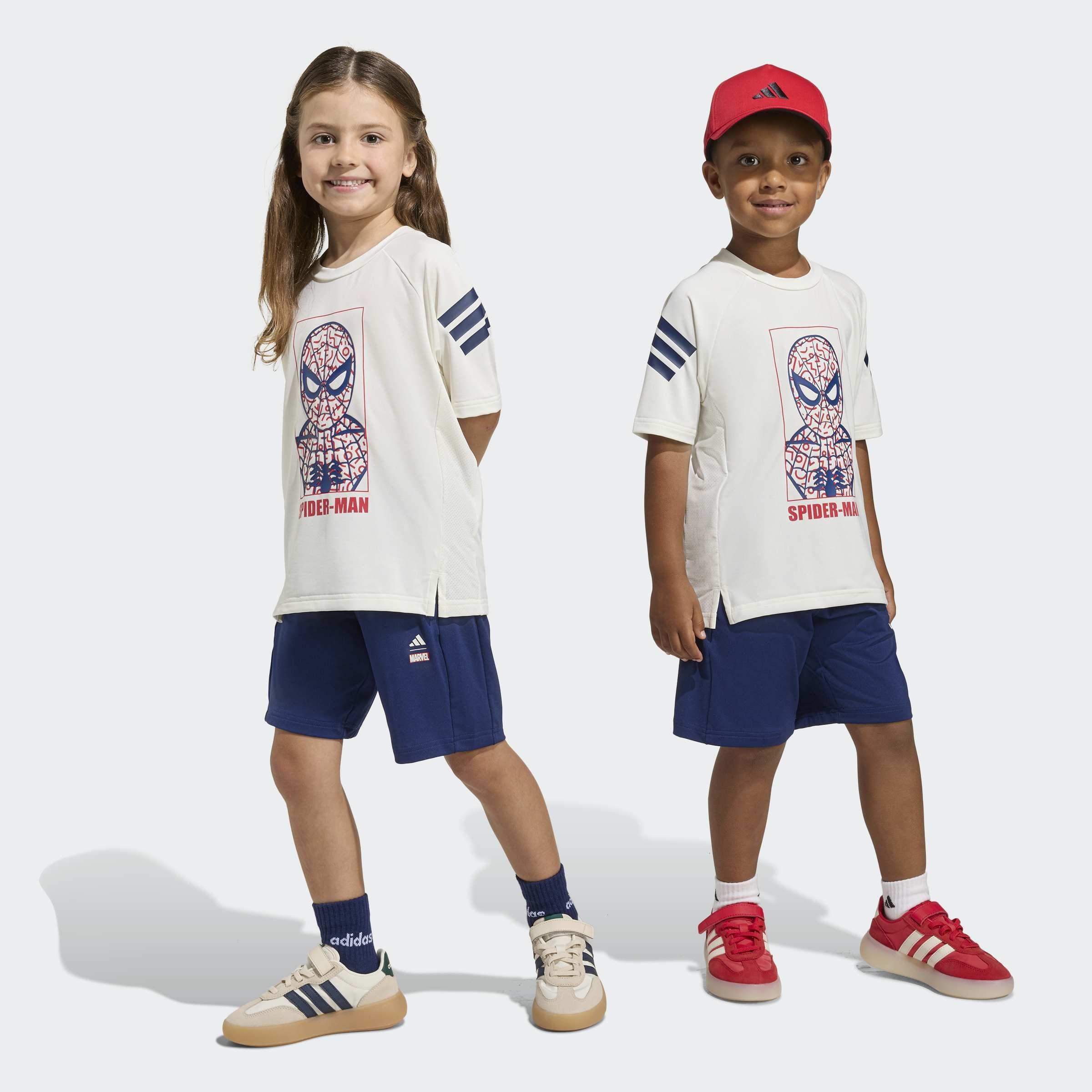 Kids Unisex Adidas Marvel Spider-Man Sport Set, White, A701_ONE, medium