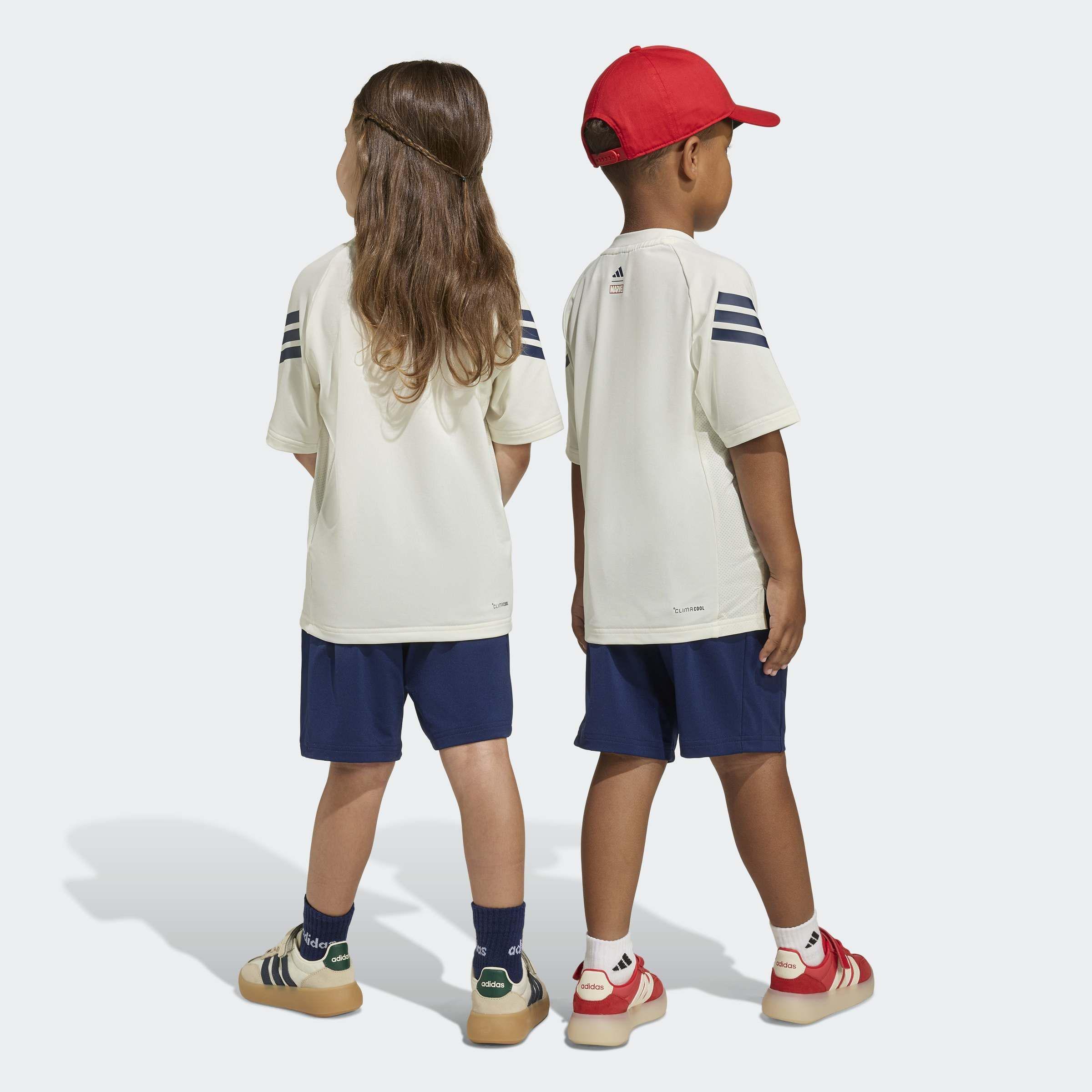 Kids Unisex Adidas Marvel Spider-Man Sport Set, White, A701_ONE, large image number 1