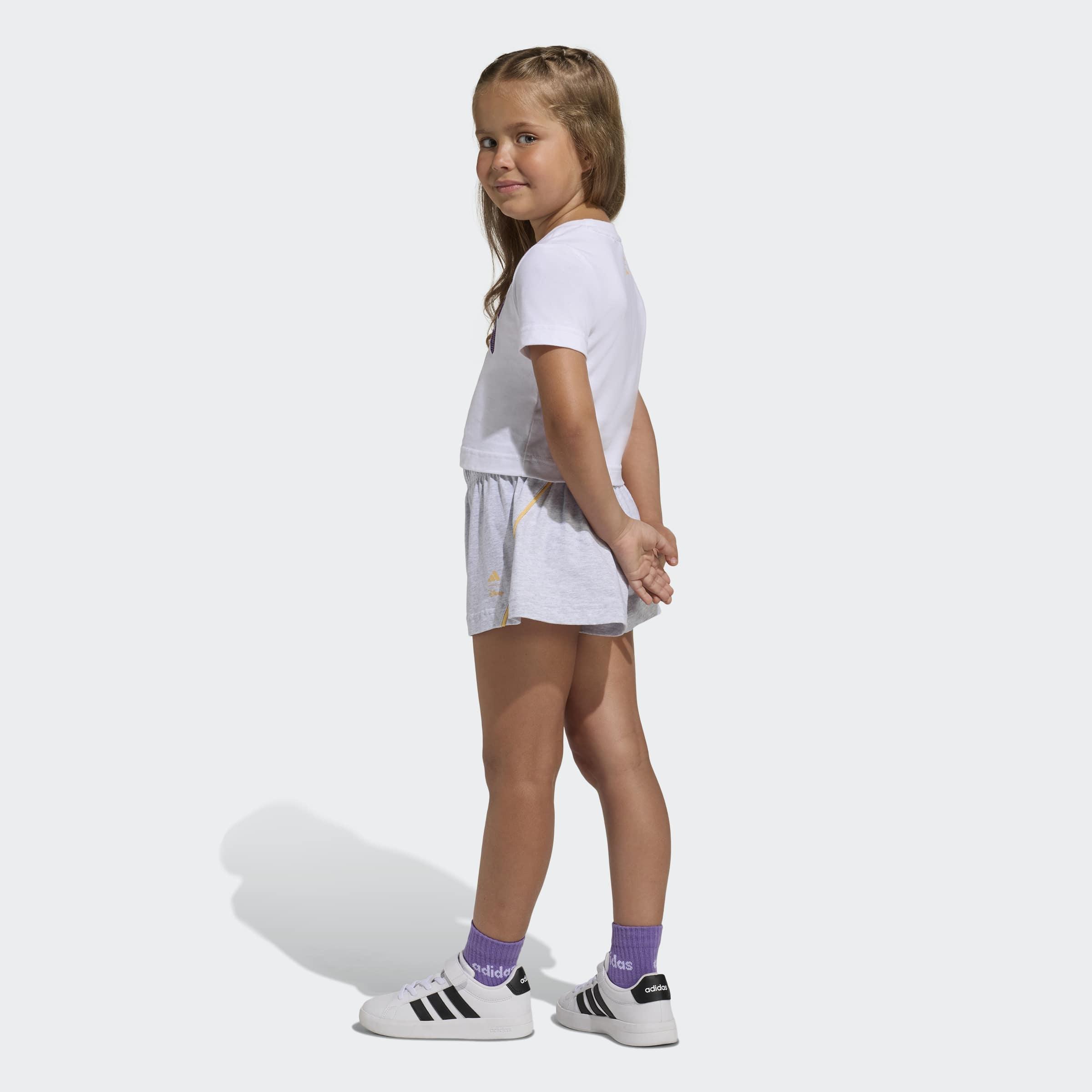 Kids Adidas Disney Minnie Mouse T-Shirt Set, White, A701_ONE, large image number 0