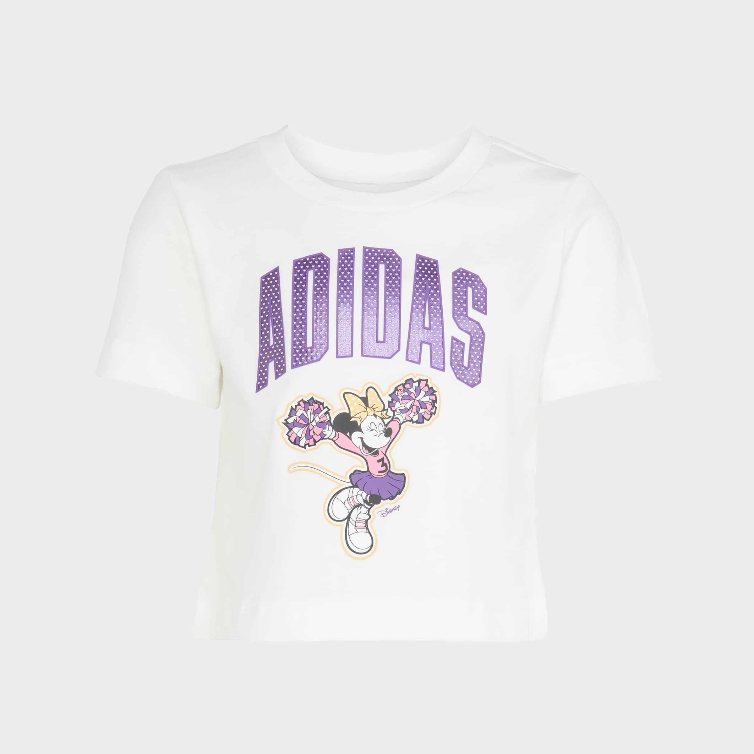Kids Adidas Disney Minnie Mouse T-Shirt Set, White, A701_ONE, large image number 3