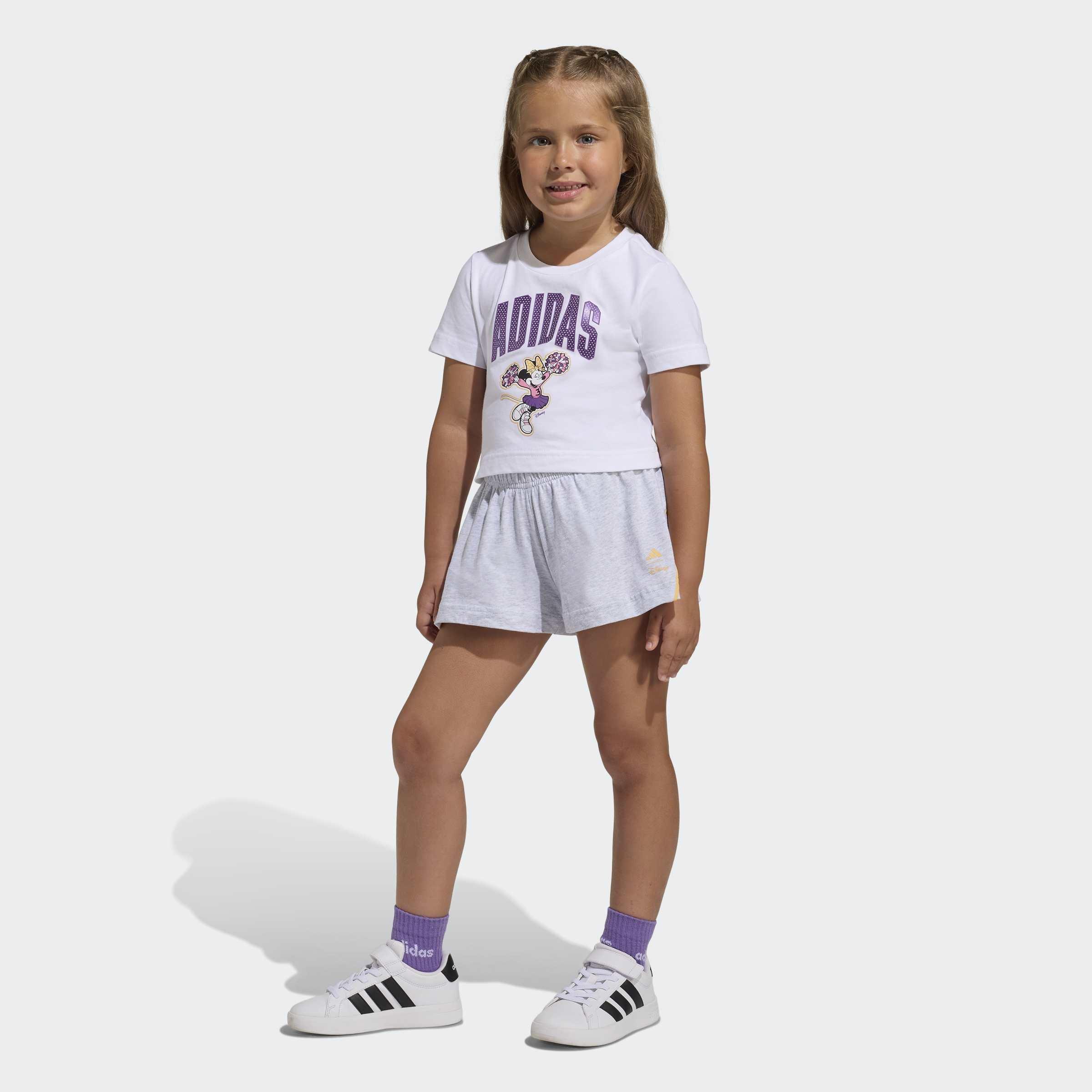 Kids Adidas Disney Minnie Mouse T-Shirt Set, White, A701_ONE, large image number 6