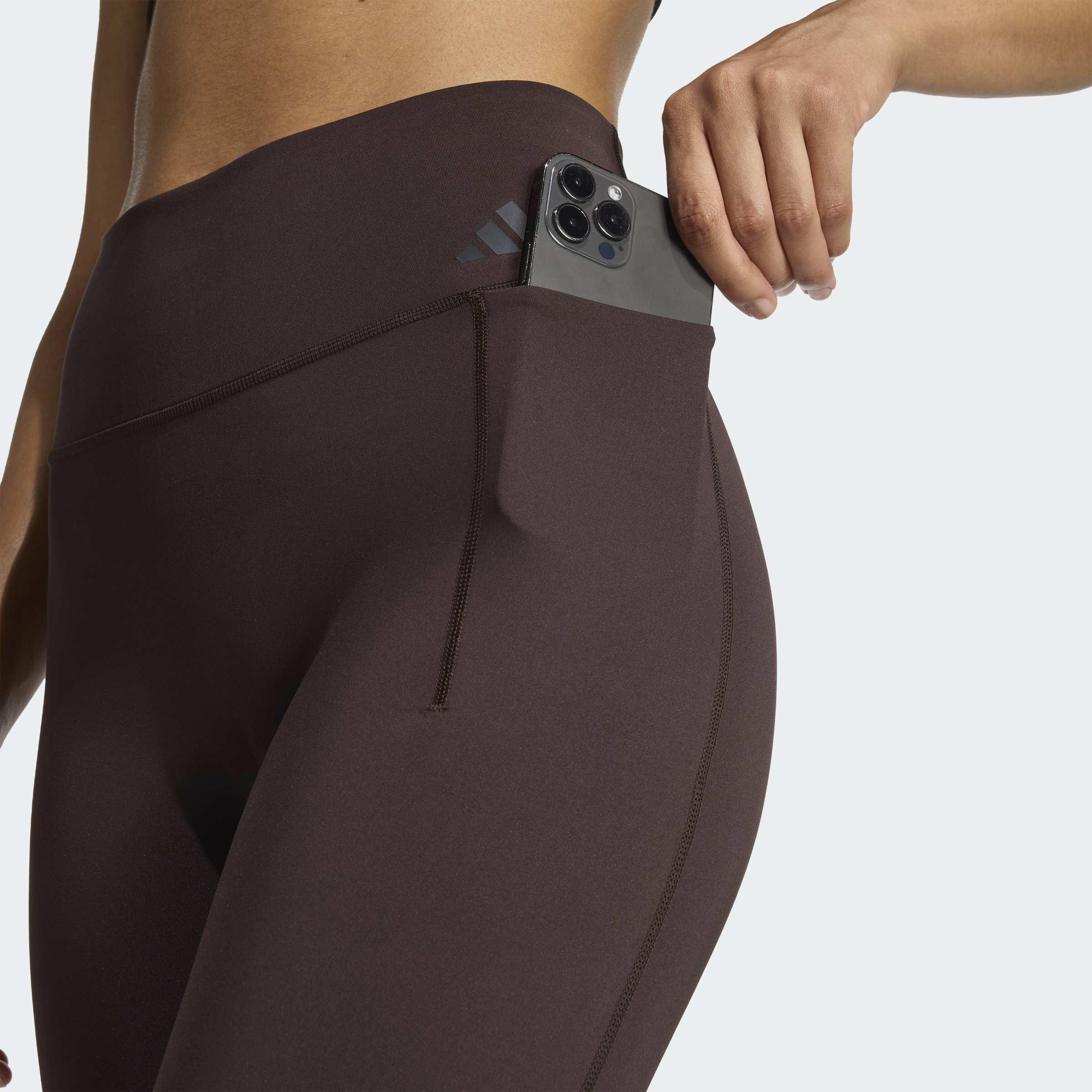 Optime Workout 7/8 Leggings, Brown, A701_ONE, large image number 2