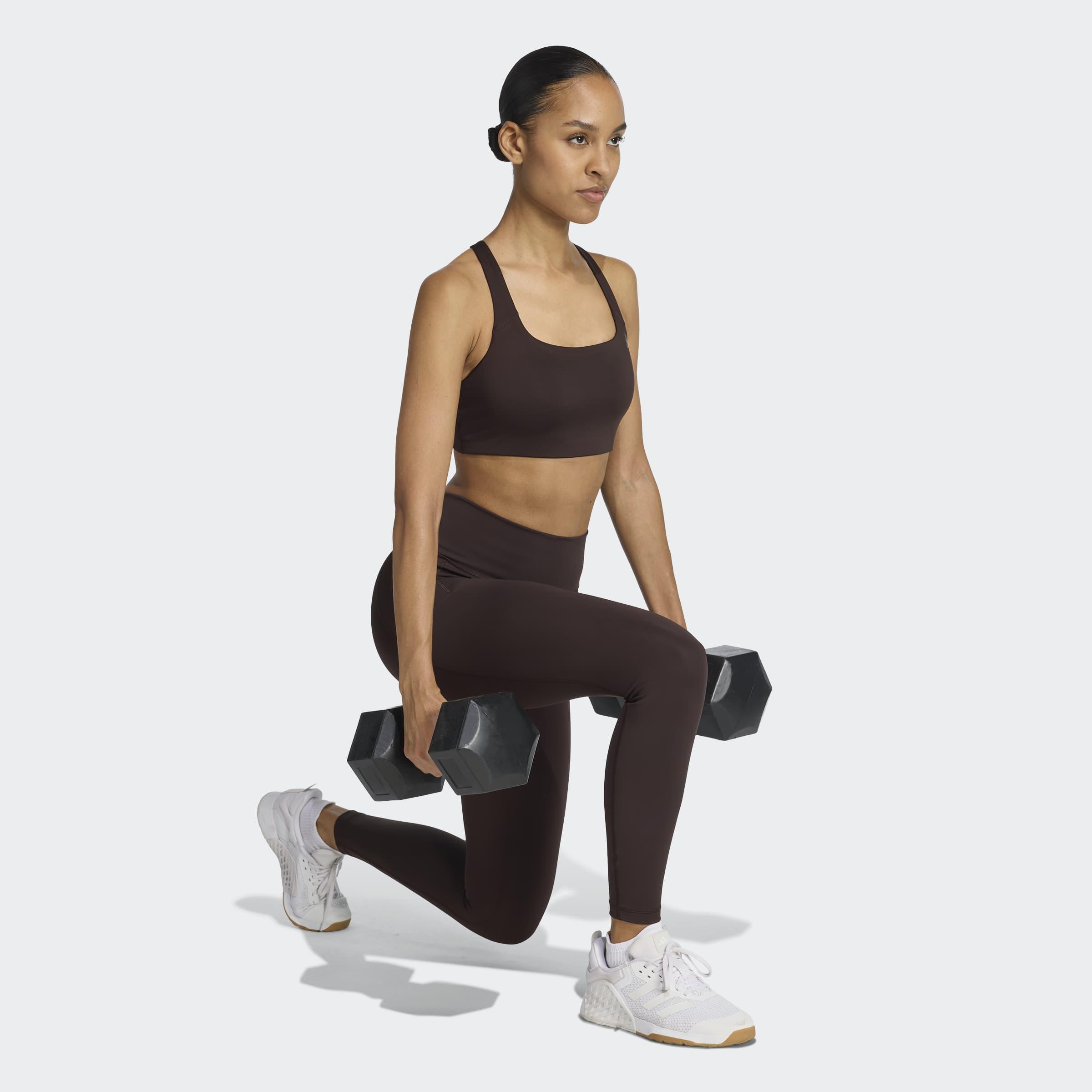 Optime Workout 7/8 Leggings, Brown, A701_ONE, large image number 4