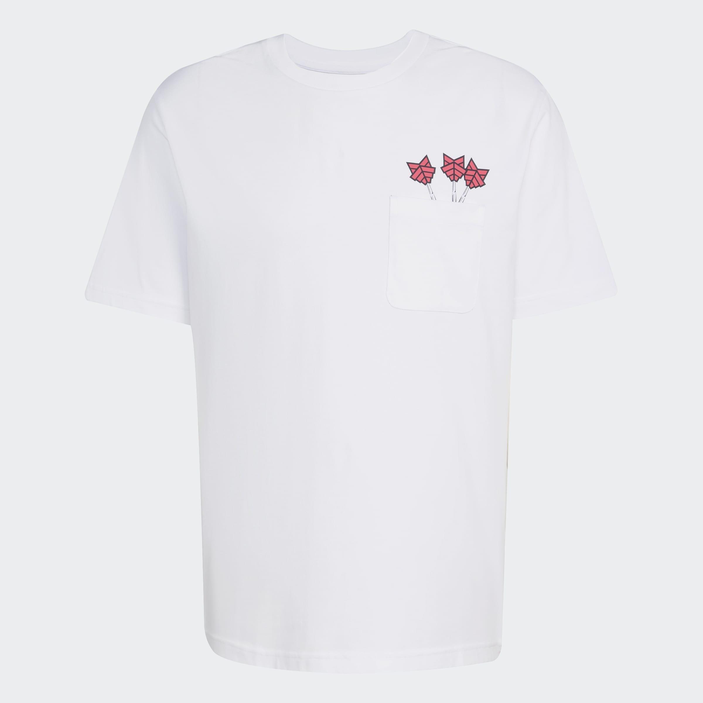 Novelty Dart Graphic T-Shirt, White