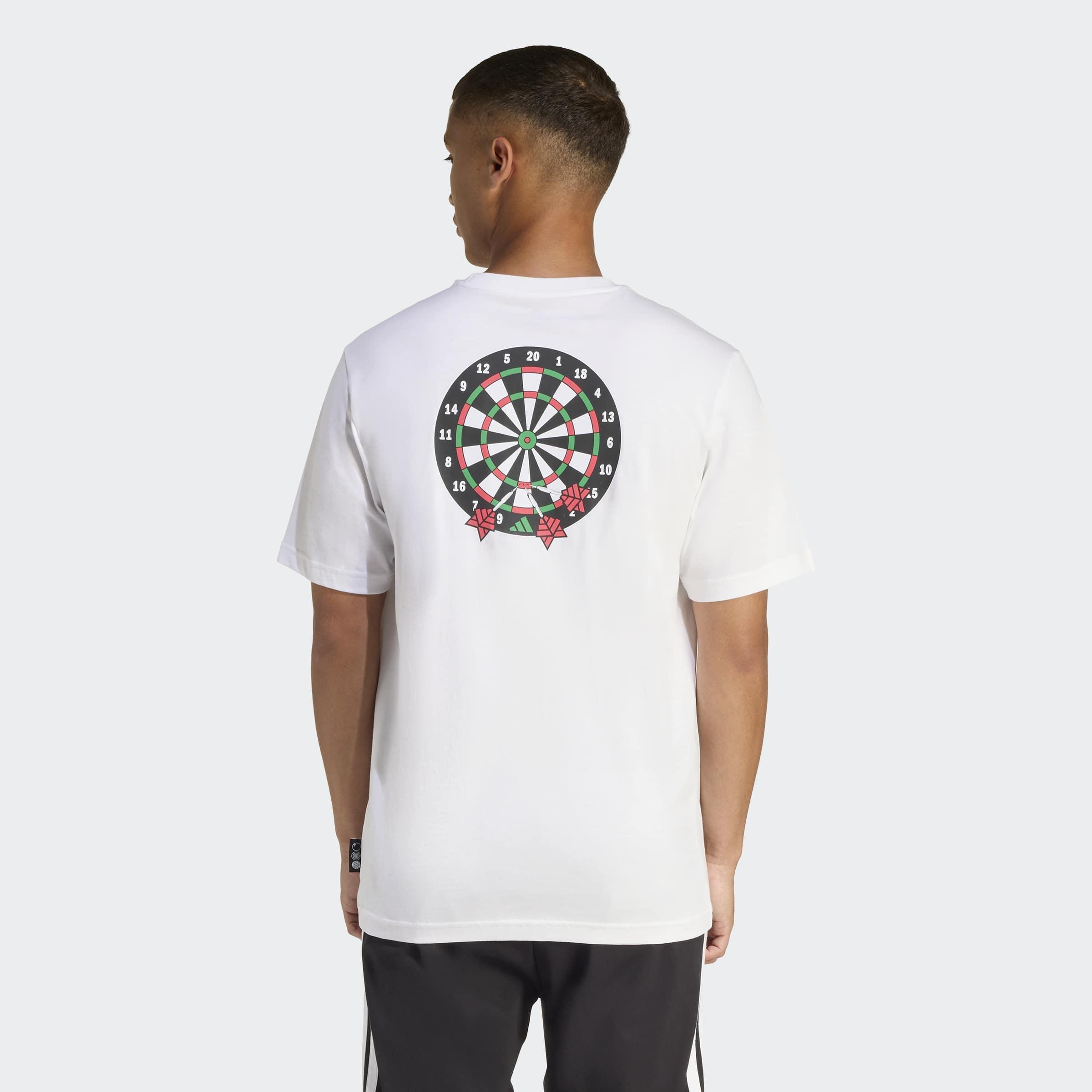 Novelty Dart Graphic T-Shirt, White