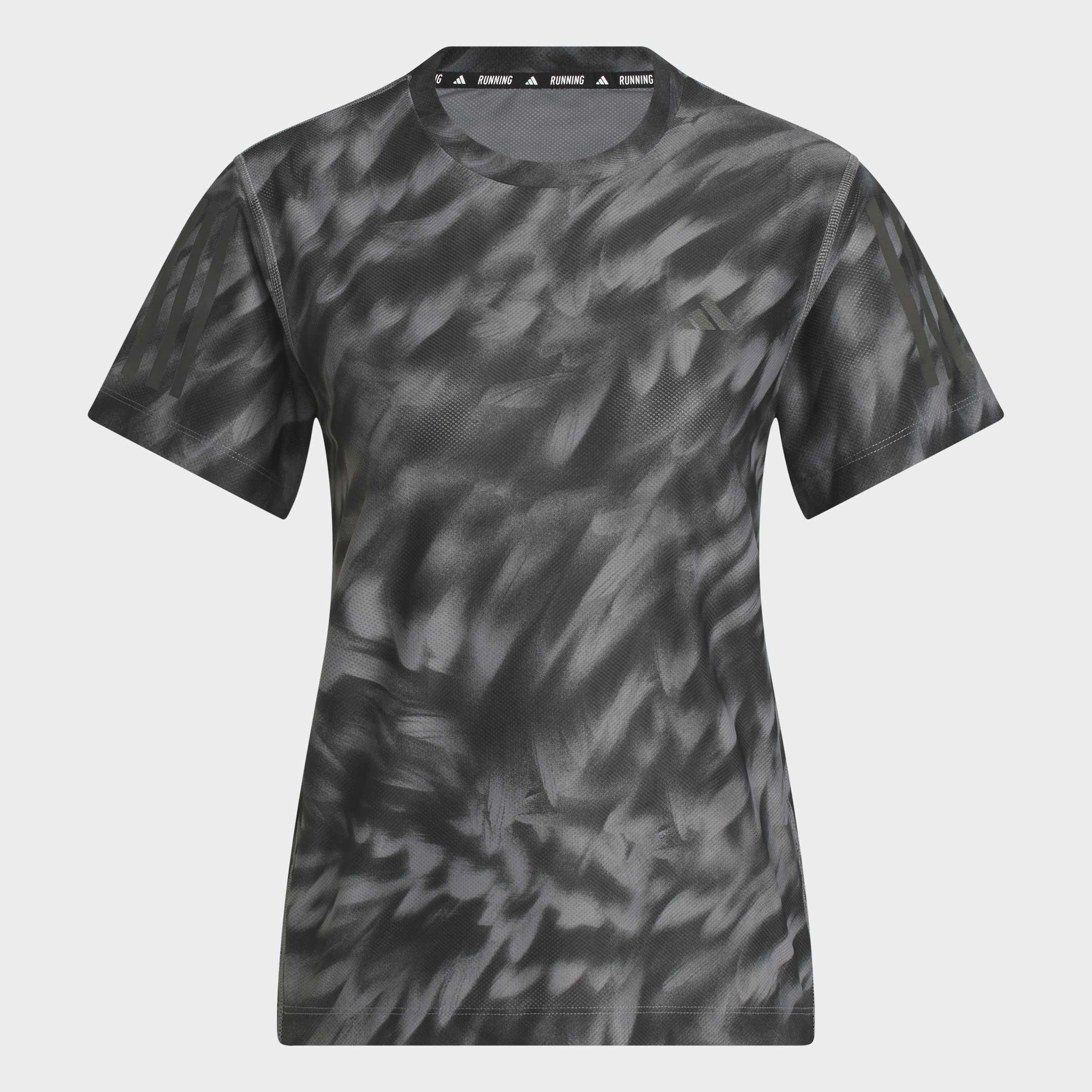Own The Run Allover Print T-Shirt, Grey