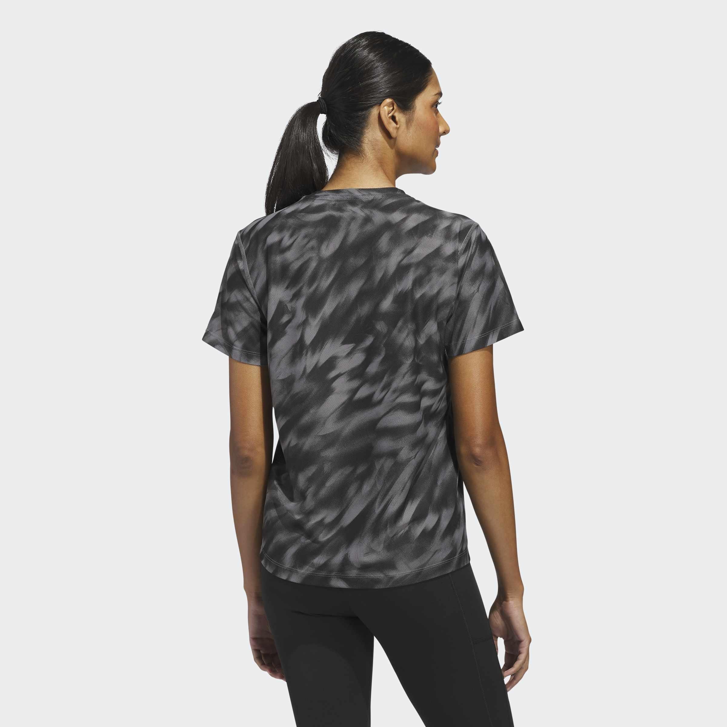 Own The Run Allover Print T-Shirt, Grey