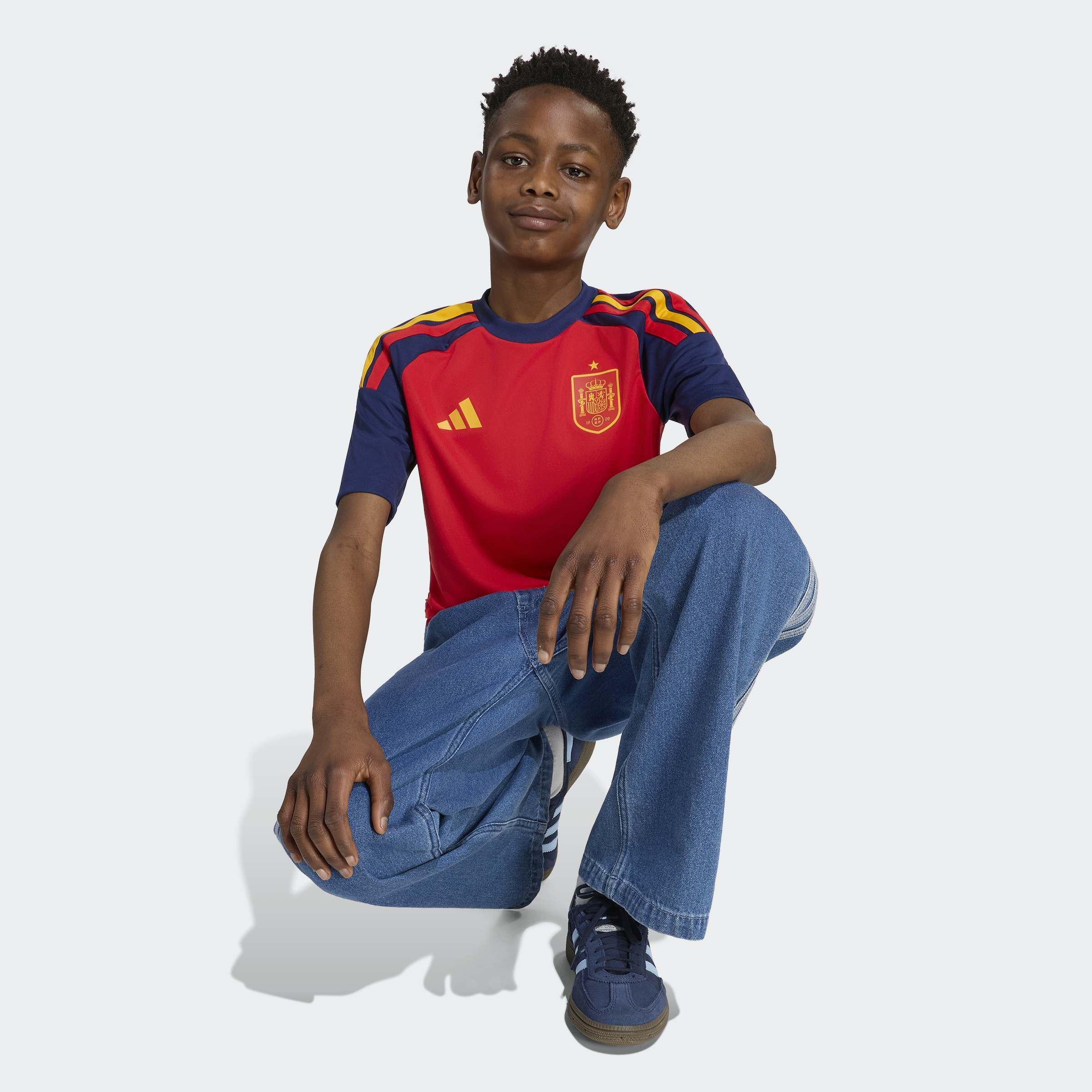 Kids Unisex Spain 26 Home Kids Fan Jersey, Red, A701_ONE, large image number 6