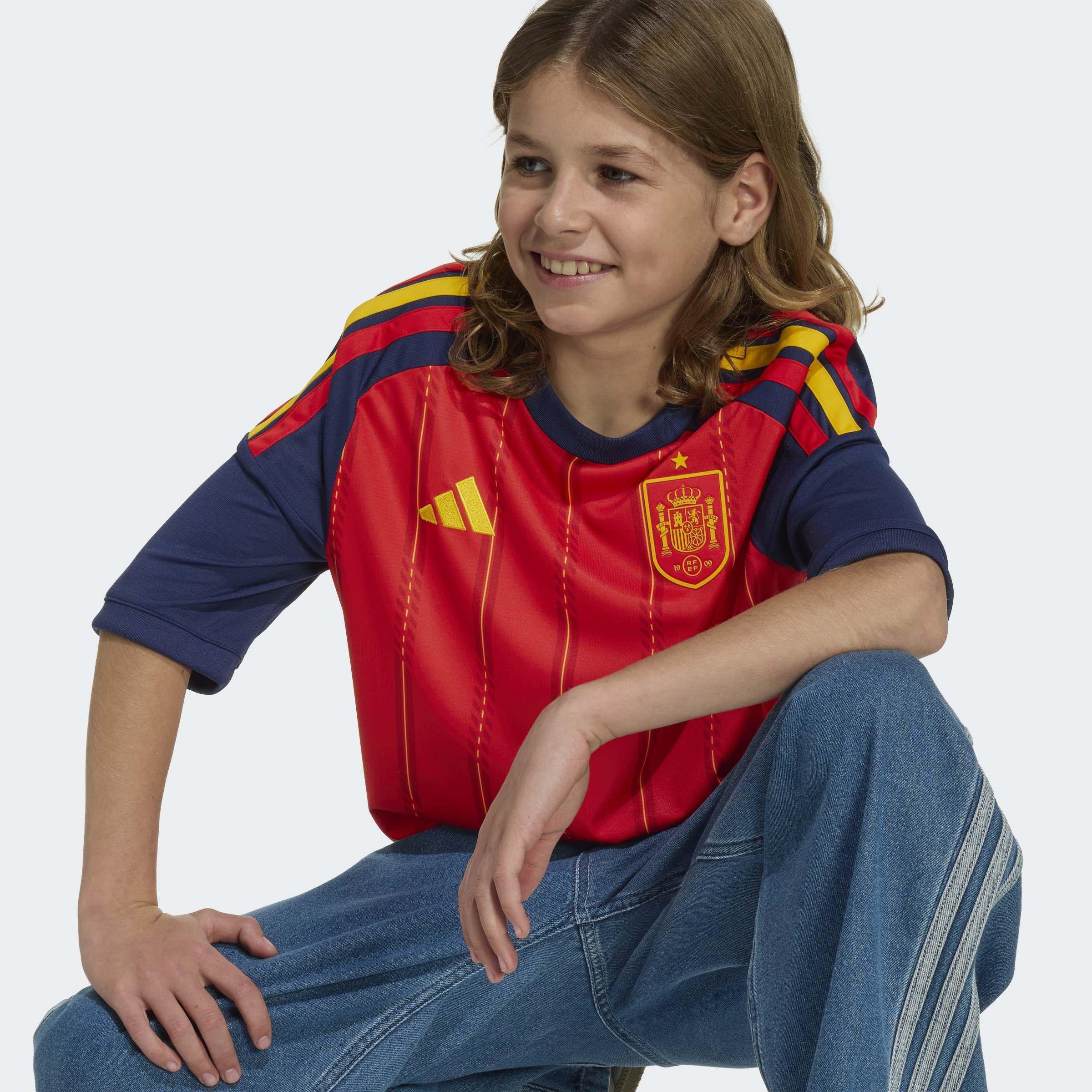 Kids Unisex Spain 26 Home Jersey , Red, A701_ONE, large image number 4