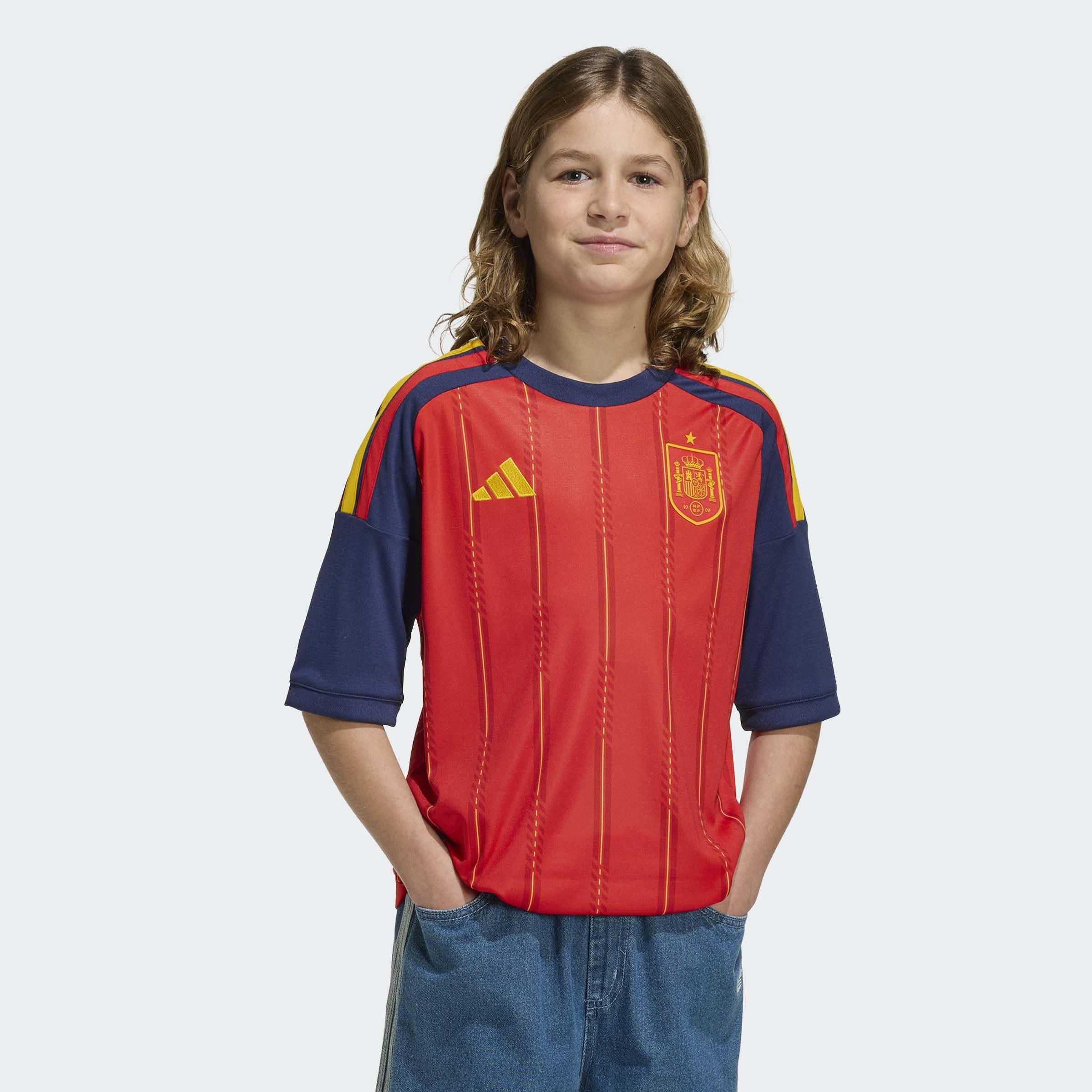 Kids Unisex Spain 26 Home Jersey , Red, A701_ONE, large image number 5